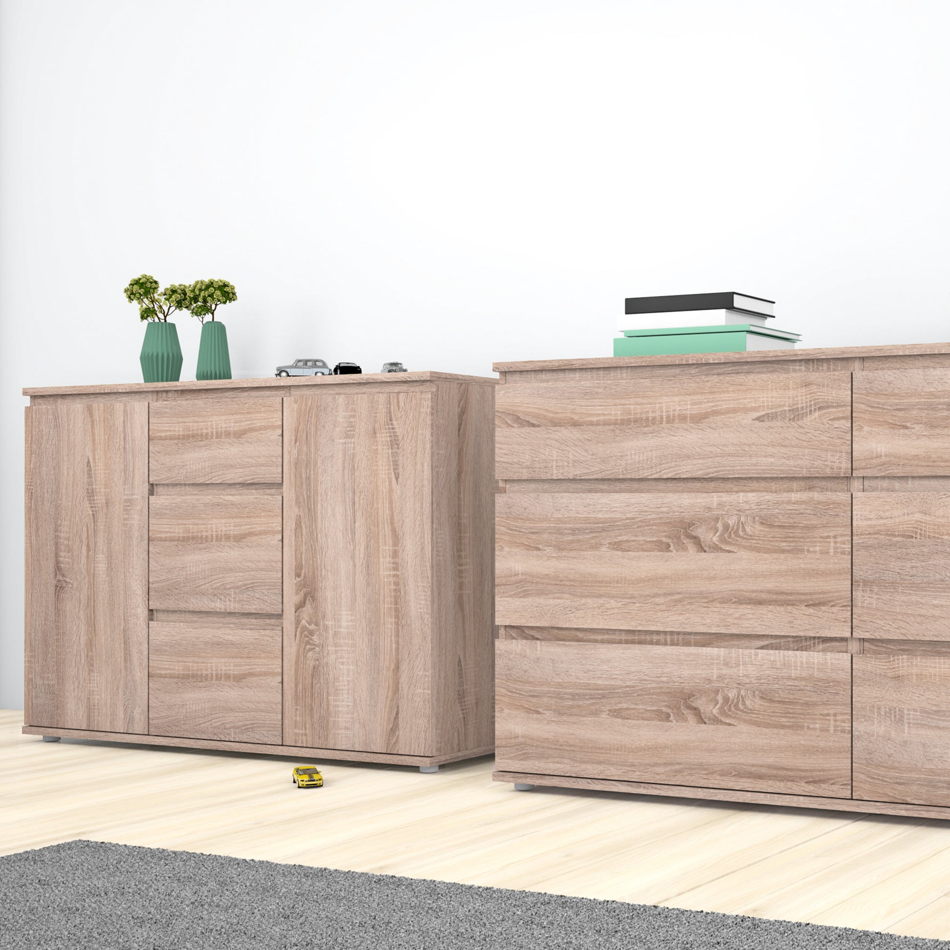 Nova  Sideboard - 3 Drawers 2 Doors in Truffle Oak