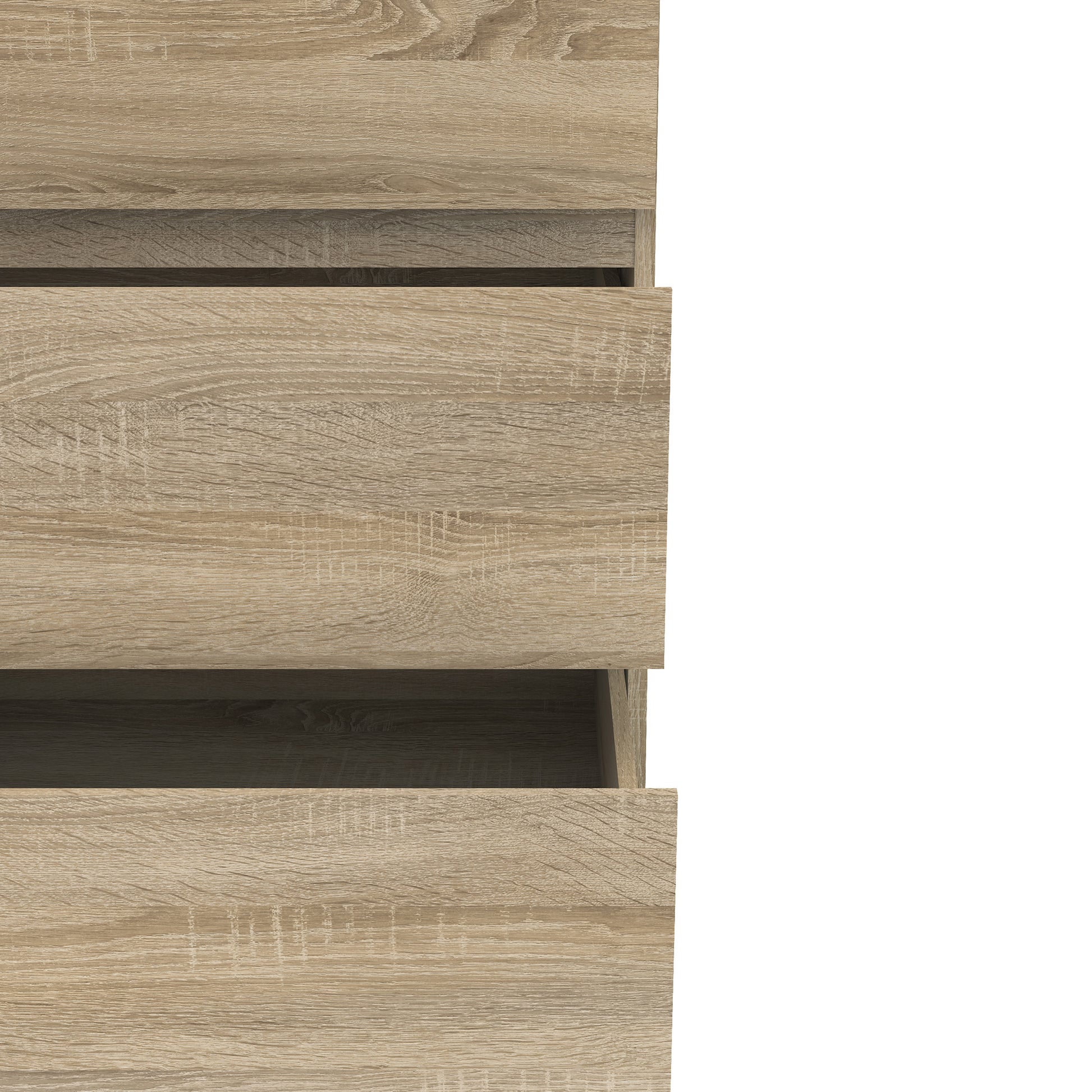 Nova  Wide Chest of 6 Drawers (3+3) in Oak