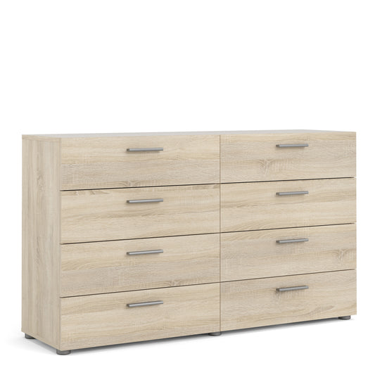 Pepe  Wide Chest of 8 Drawers (4+4) in Oak