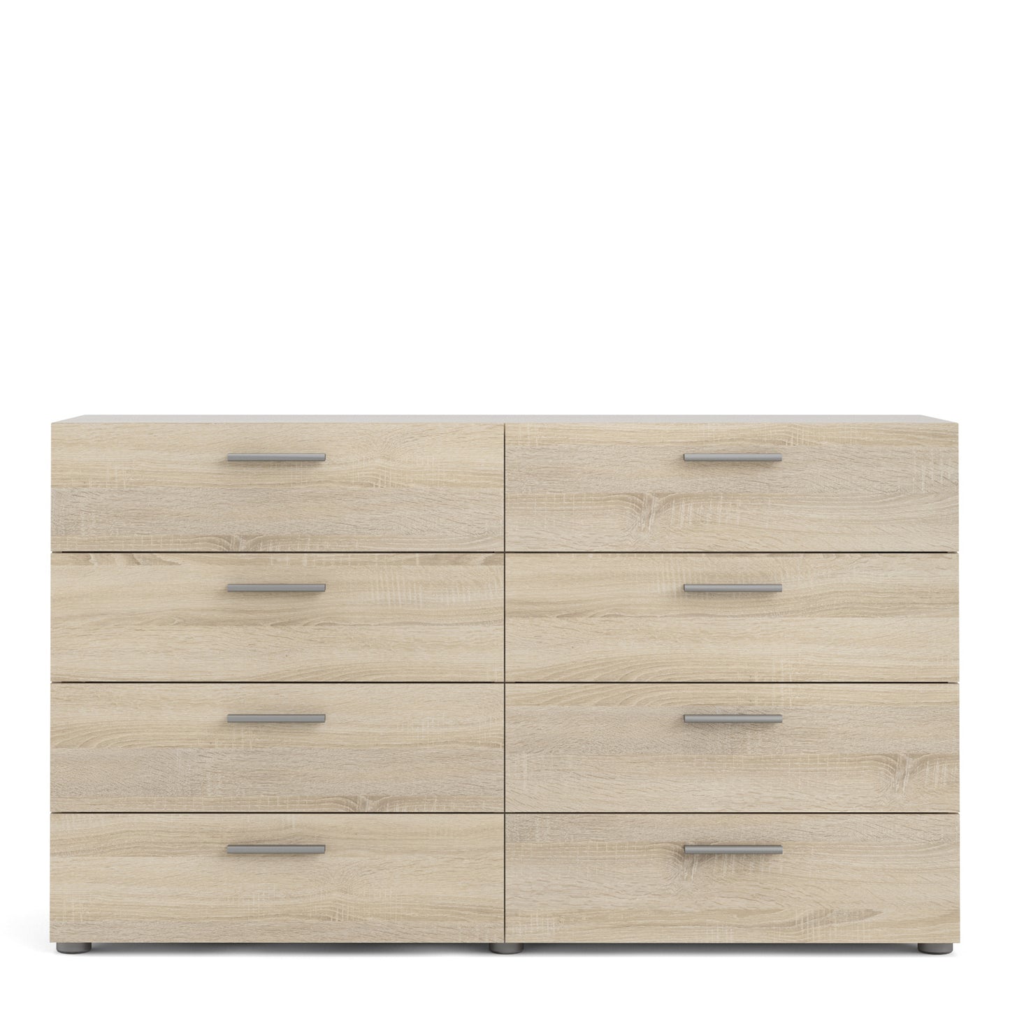 Pepe  Wide Chest of 8 Drawers (4+4) in Oak