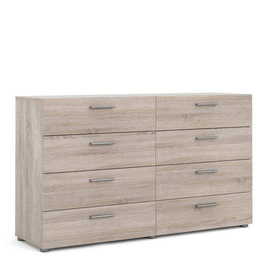 Pepe  Wide Chest of 8 Drawers (4+4) in Truffle Oak
