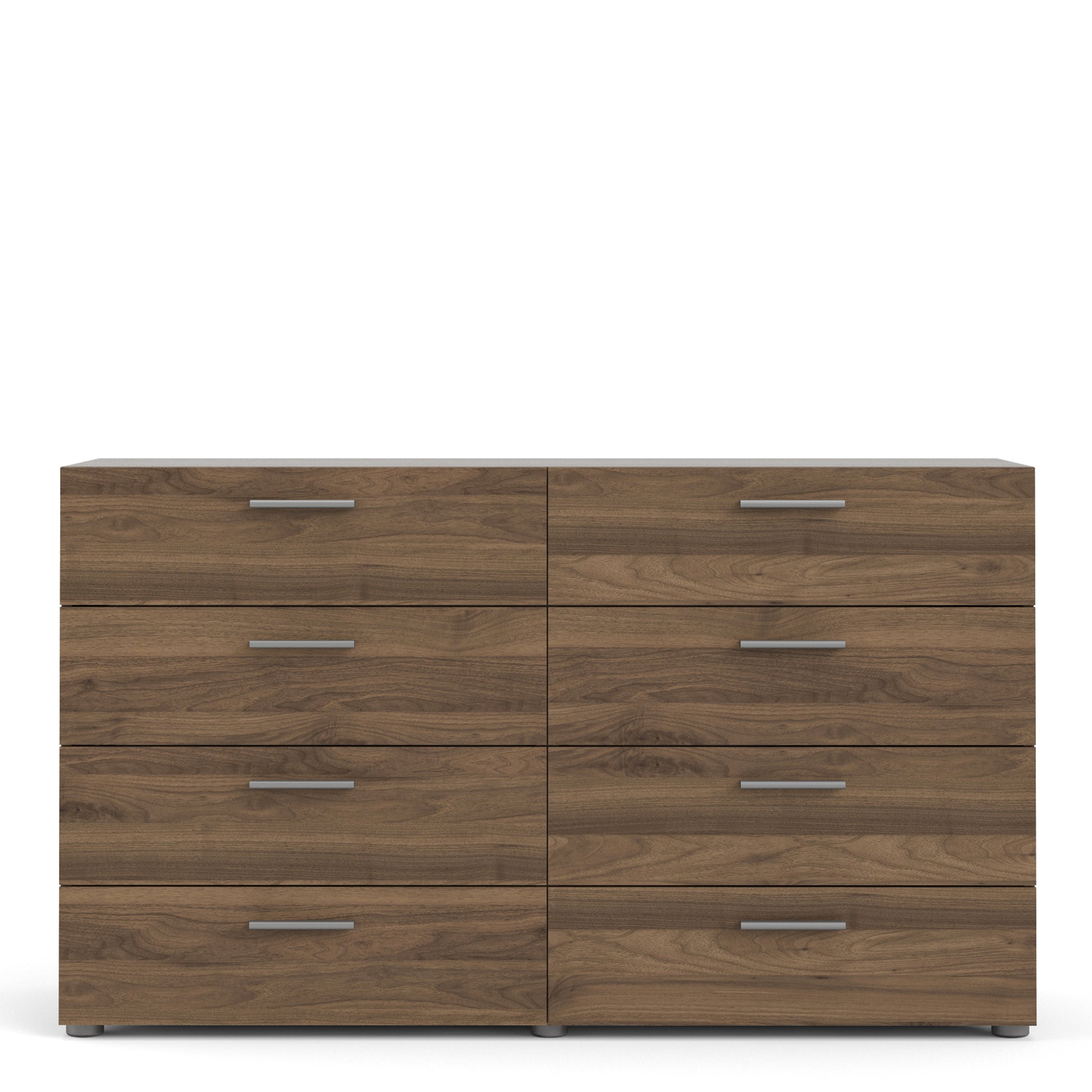 Pepe  Wide Chest of 8 Drawers (4+4) in Walnut