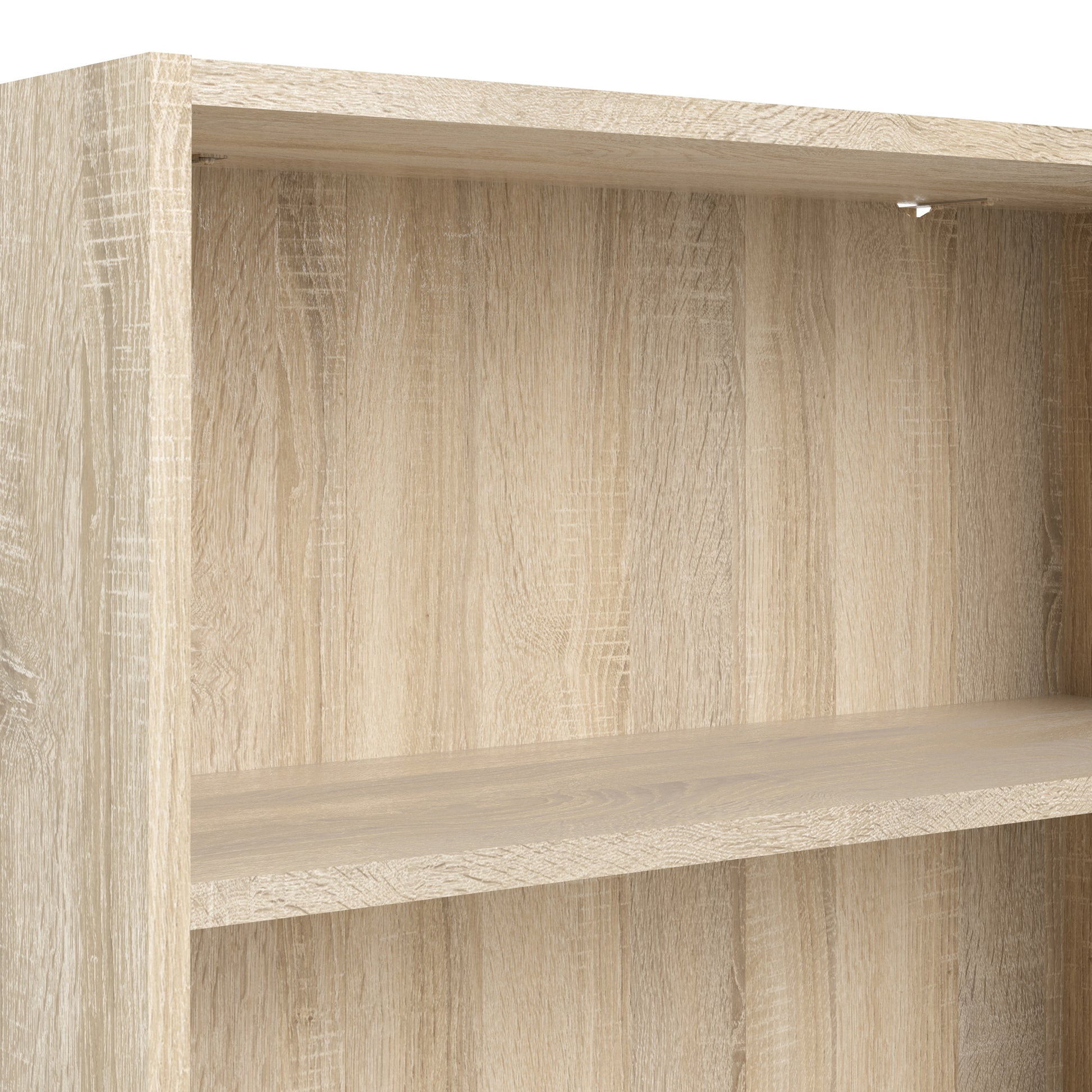 Basic  Low Wide Bookcase (2 Shelves) in Oak