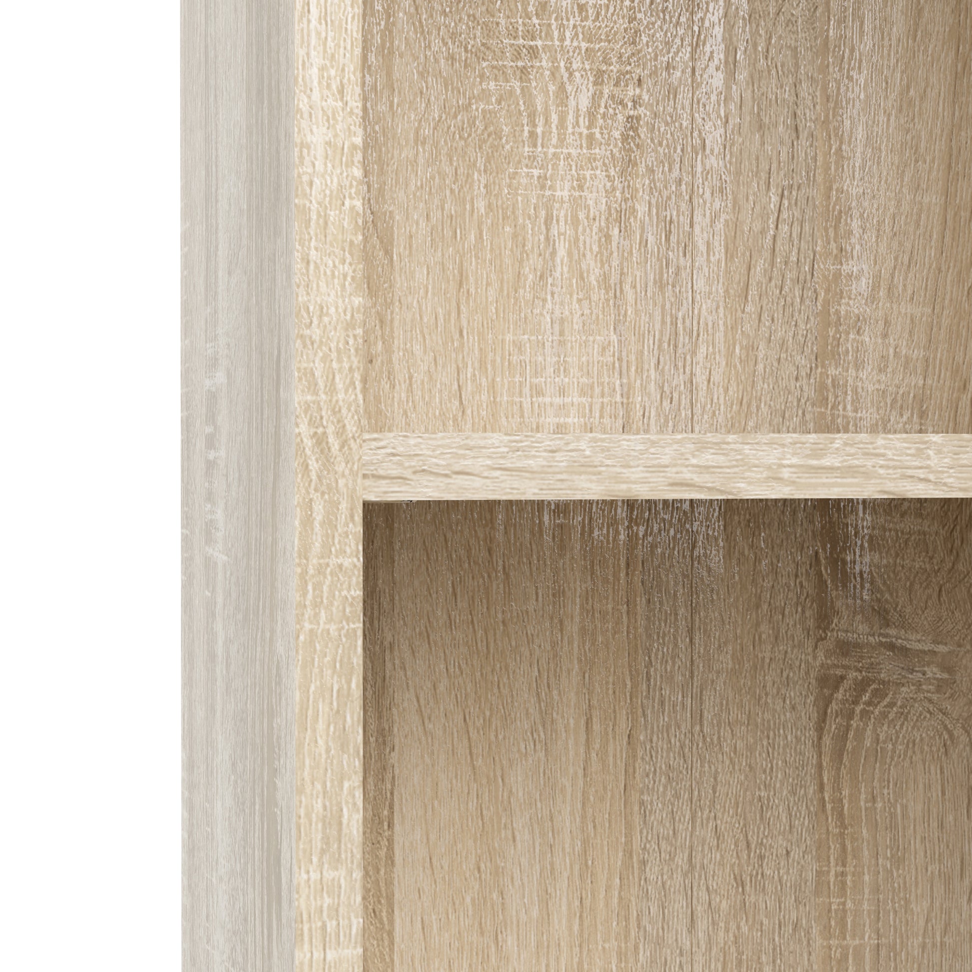 Basic  Low Wide Bookcase (2 Shelves) in Oak