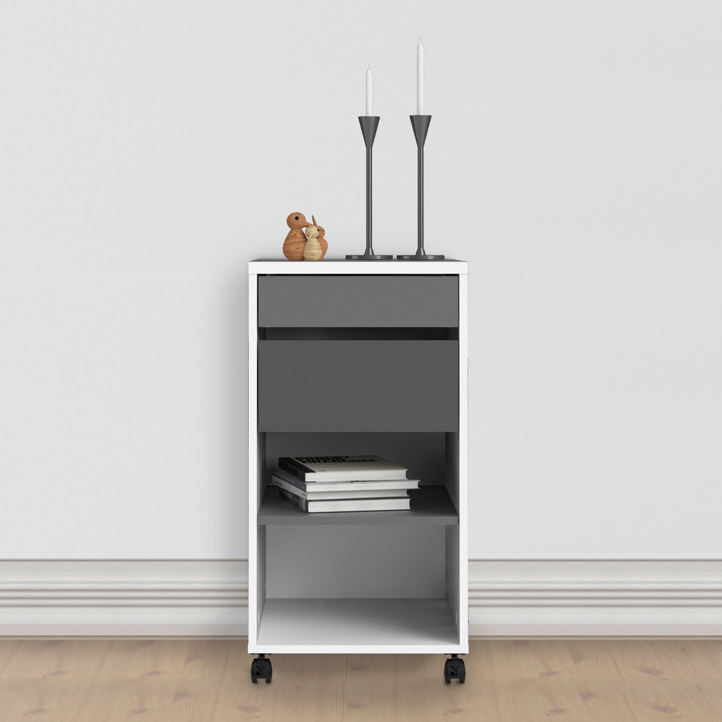Function Plus  Mobile file cabinet 2 drawers + 1 shelf