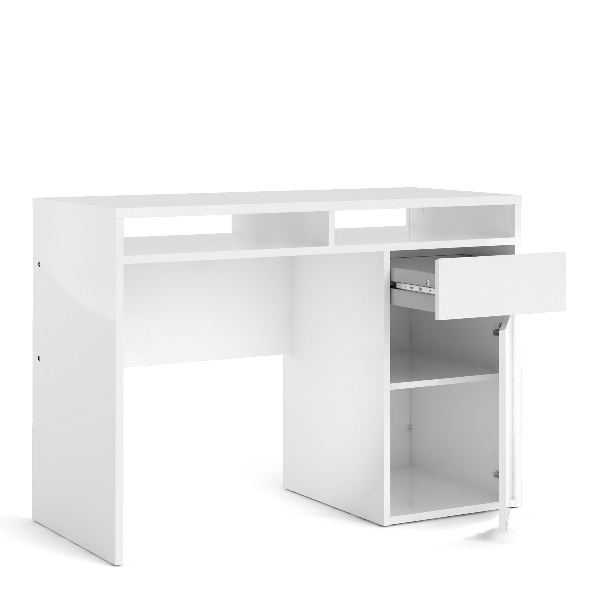Function Plus  Desk 1 Door 1 Drawer in White