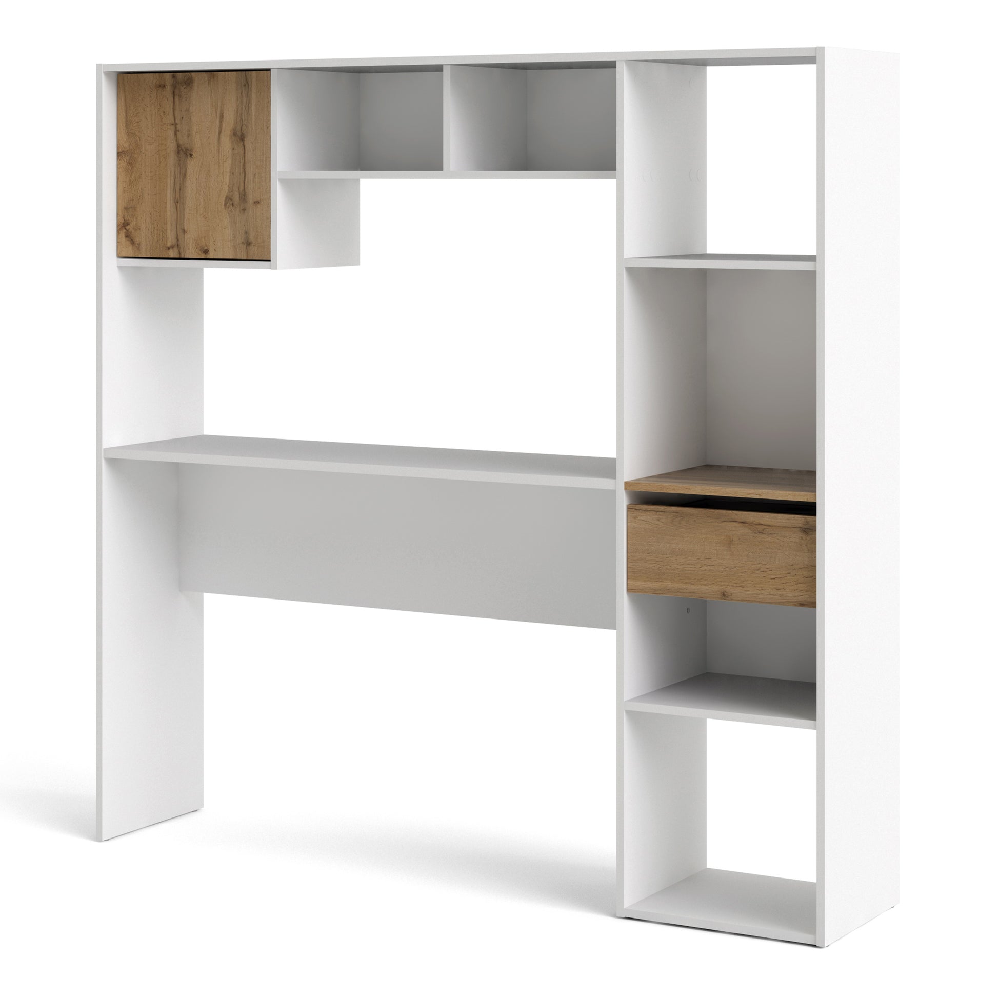 Function  Plus Multi Desk in White and Wotan Light Oak
