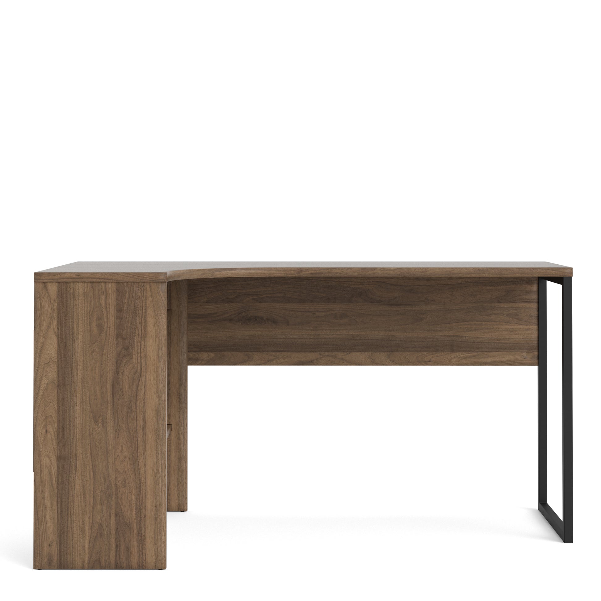 Function Plus  Corner Desk 2 Drawers in Walnut