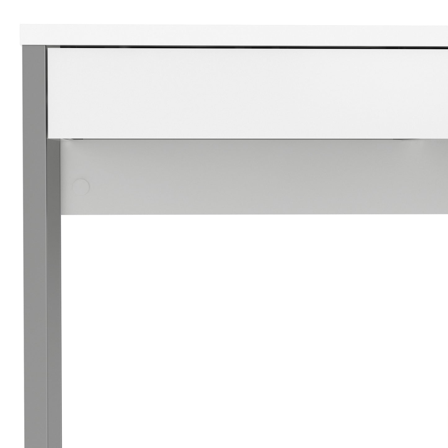 Function Plus  Desk 2 Drawers in White High Gloss