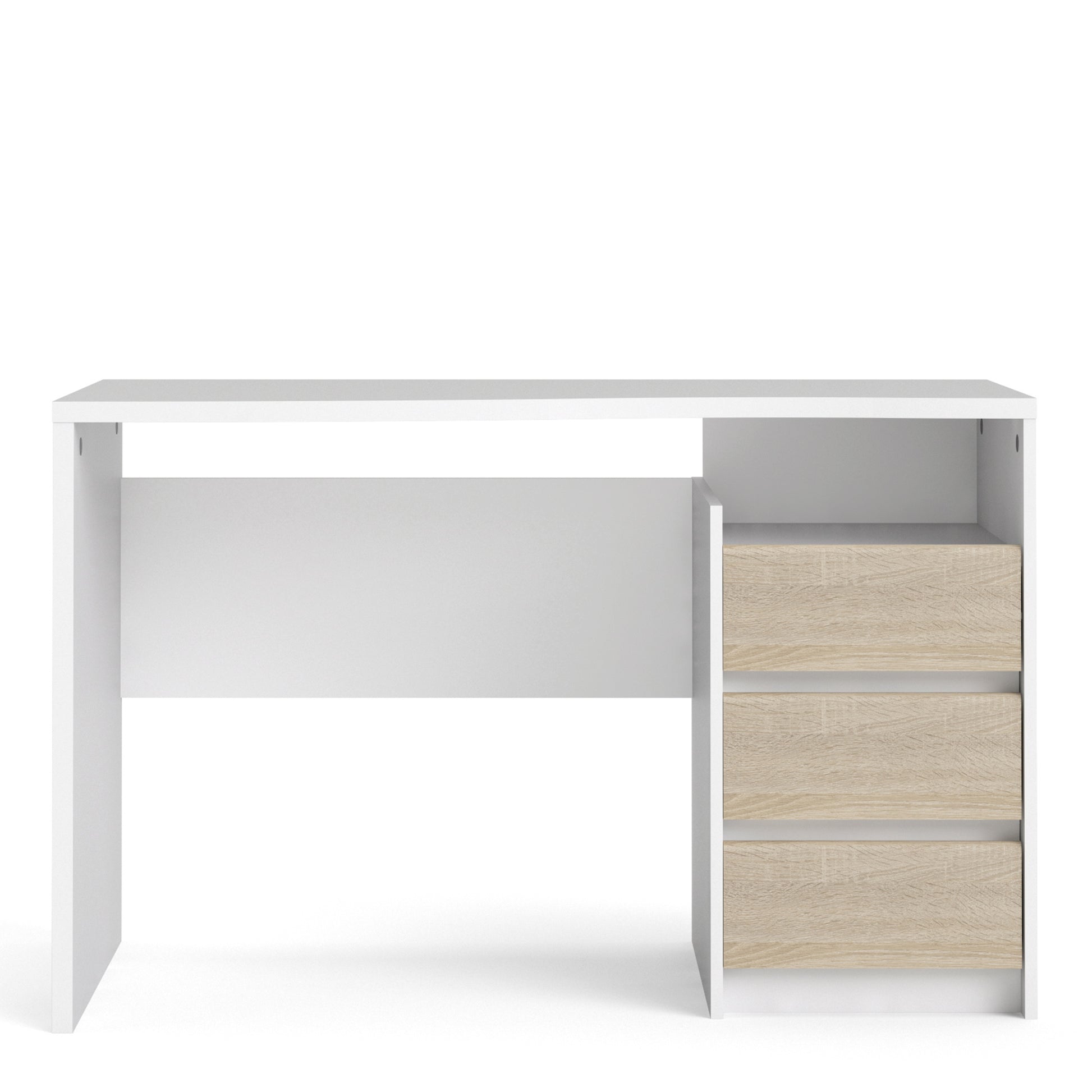 Function Plus  Desk 3 drawers White Oak structure