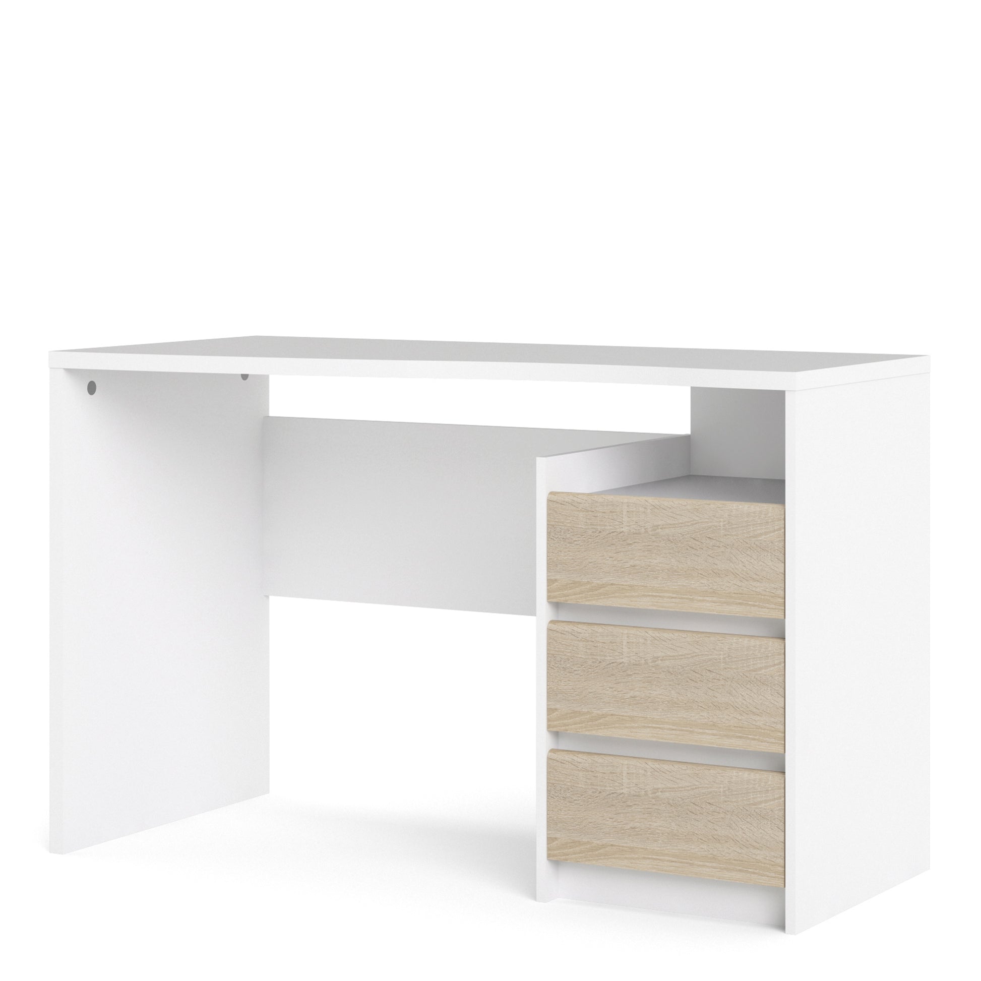Function Plus  Desk 3 drawers White Oak structure