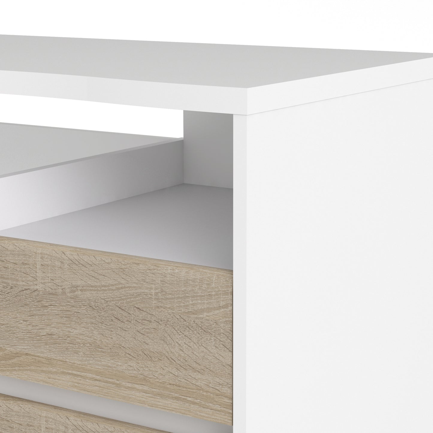 Function Plus  Desk 3 drawers White Oak structure