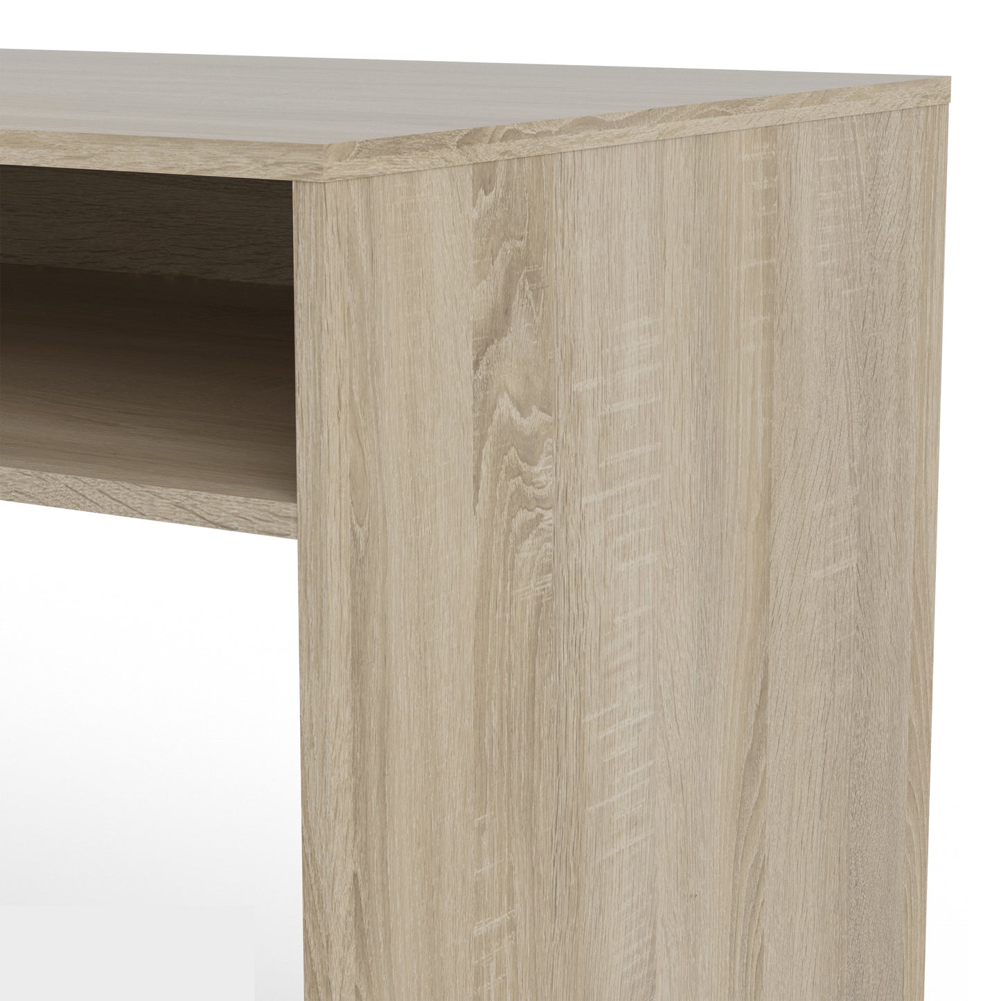 Function Plus  Desk multi-functional Desk with Drawer and 1 Door in White and Oak