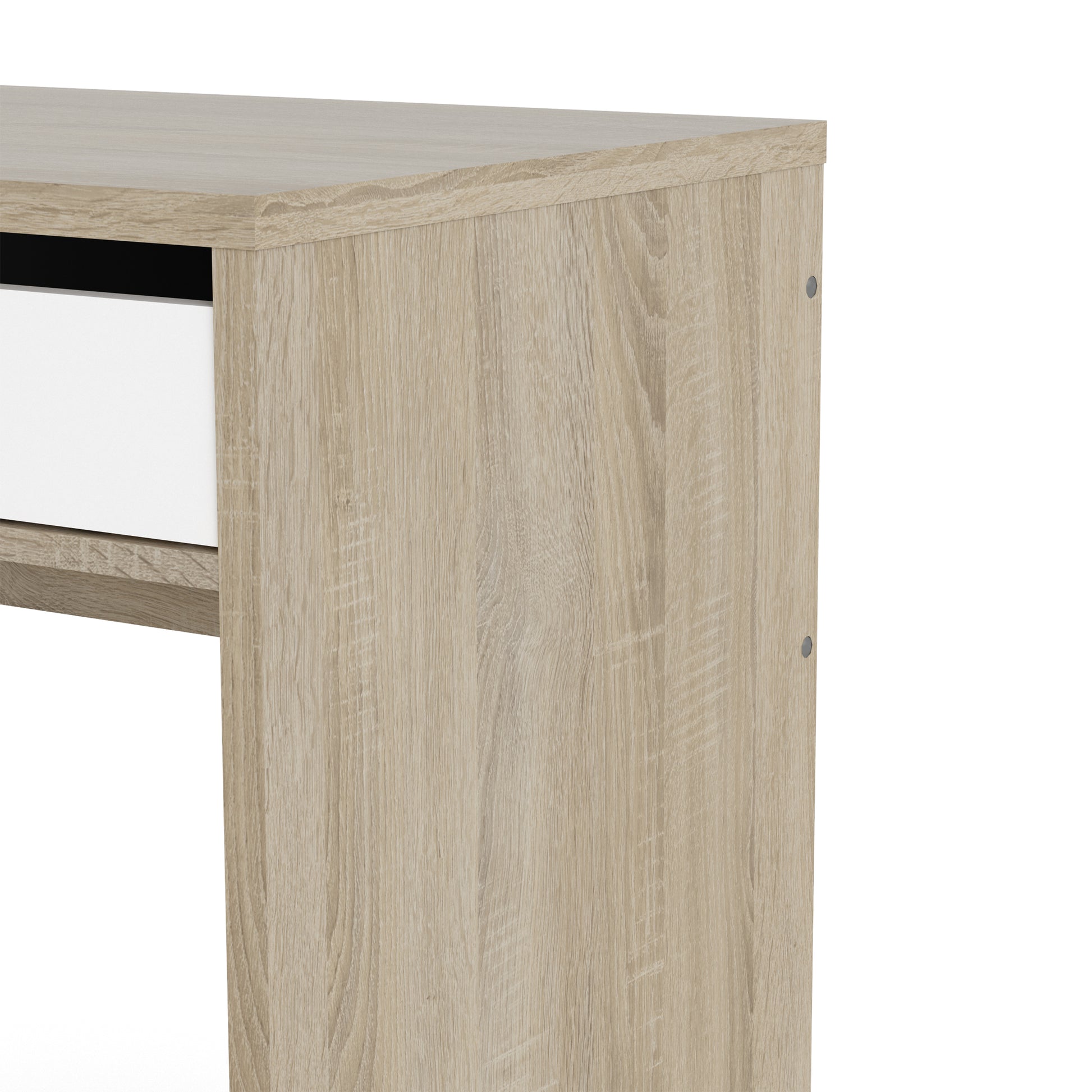 Function Plus  Desk with multi-functional storage unit In White and Oak