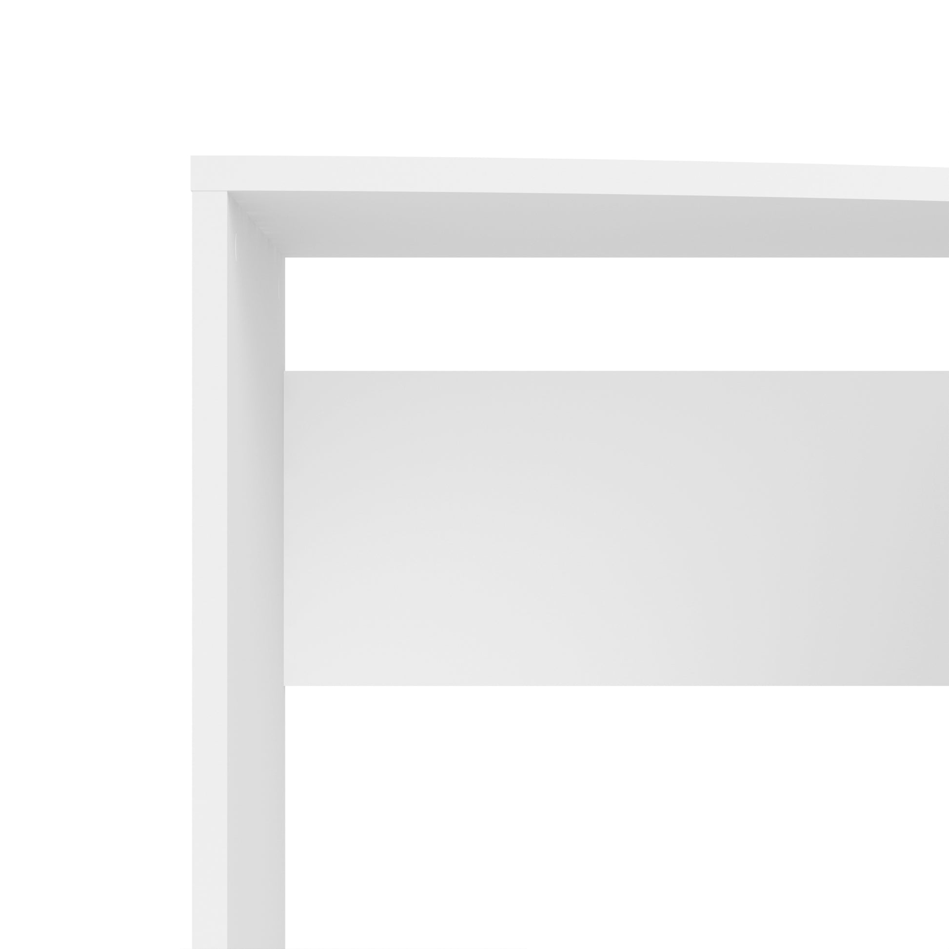 Function Plus  Modern Desk 3 Drawers in White and Grey