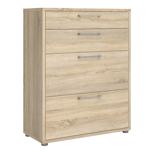 Prima  Office Storage With 2 Drawers + 2 File Drawers In Oak
