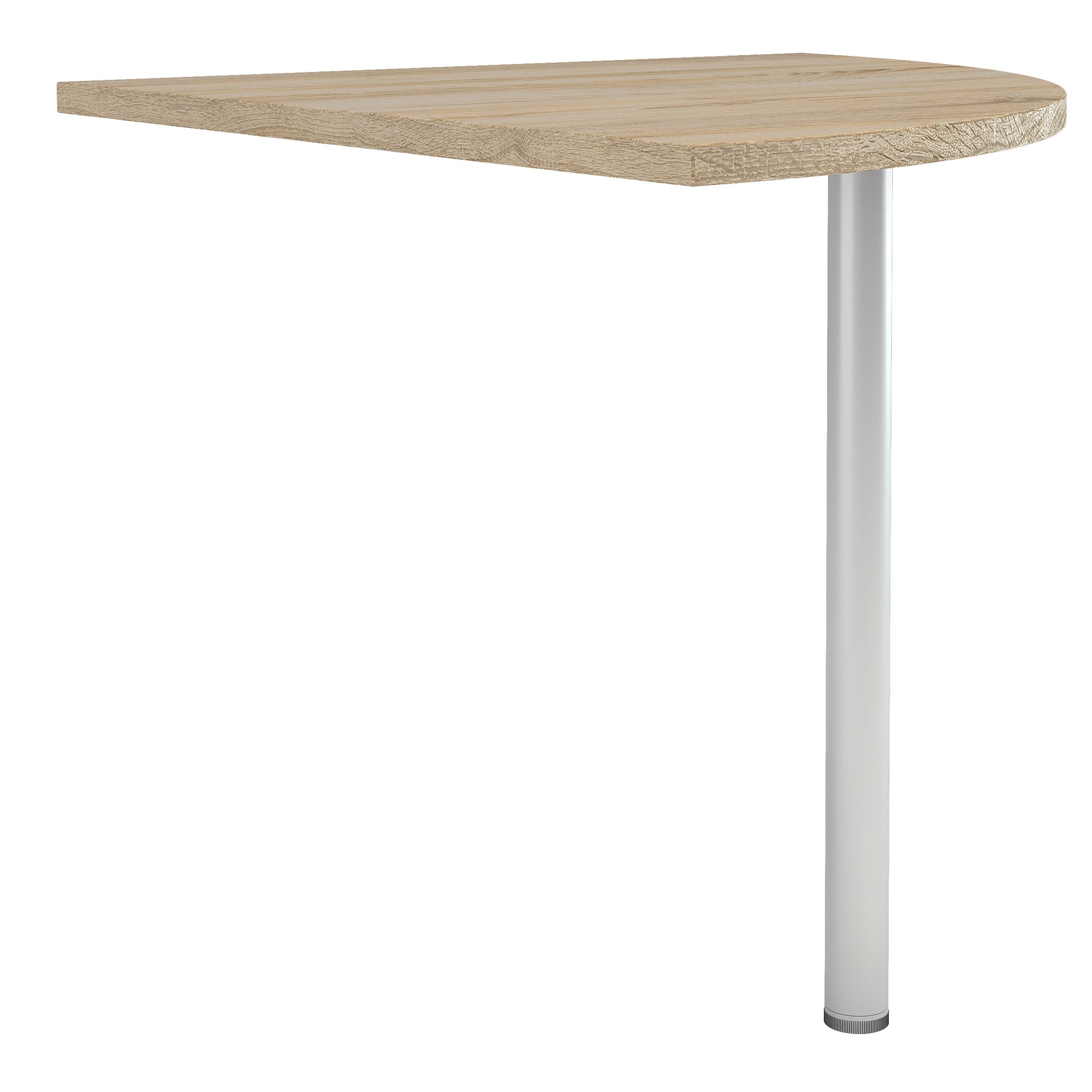 Prima  Corner desk top in Oak with Silver grey steel legs