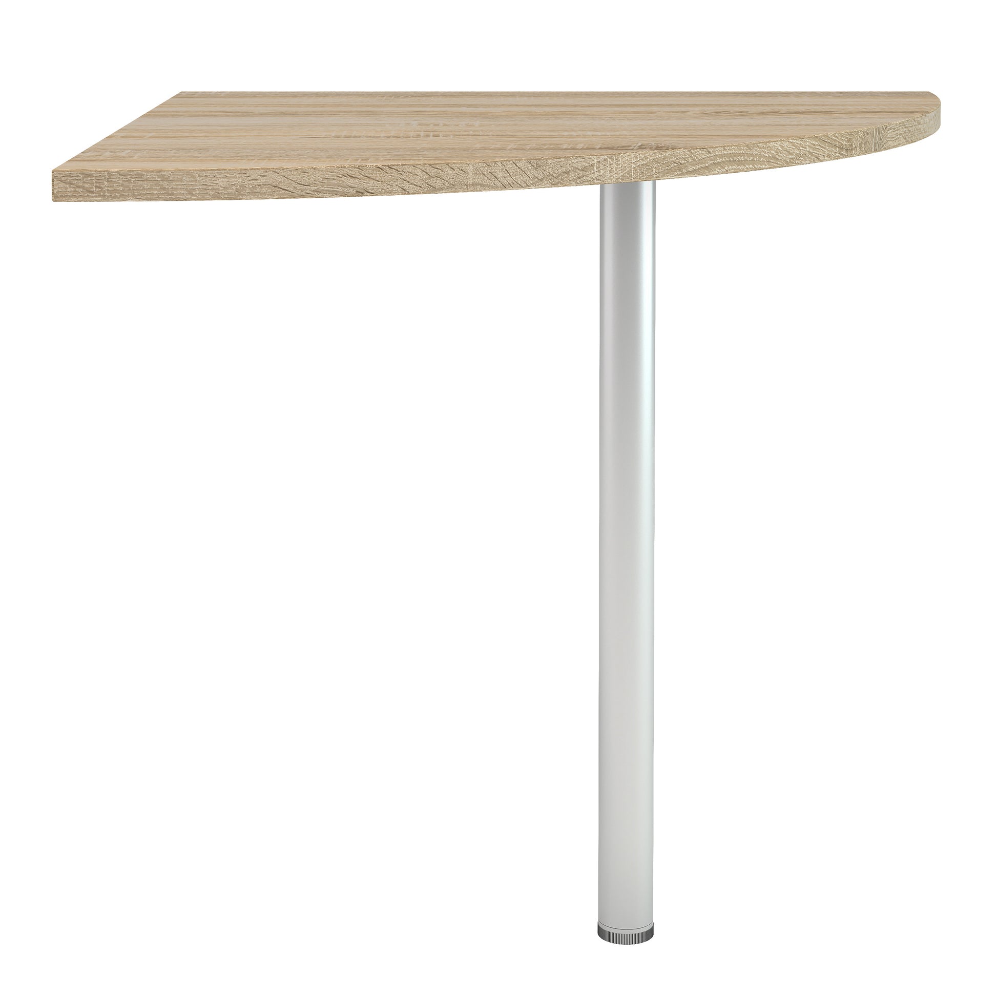Prima  Corner desk top in Oak with Silver grey steel legs