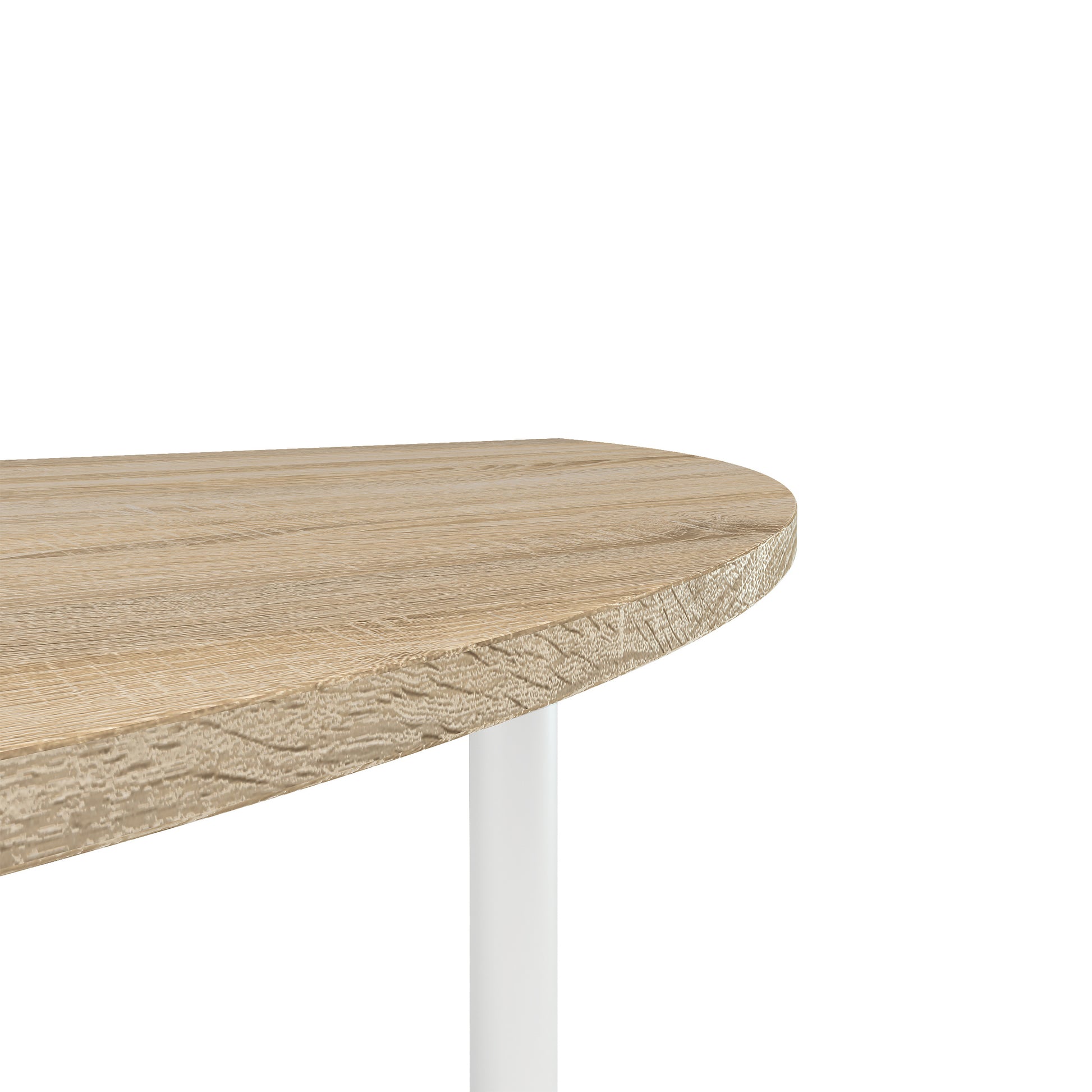 Prima  Corner desk top in Oak with White legs