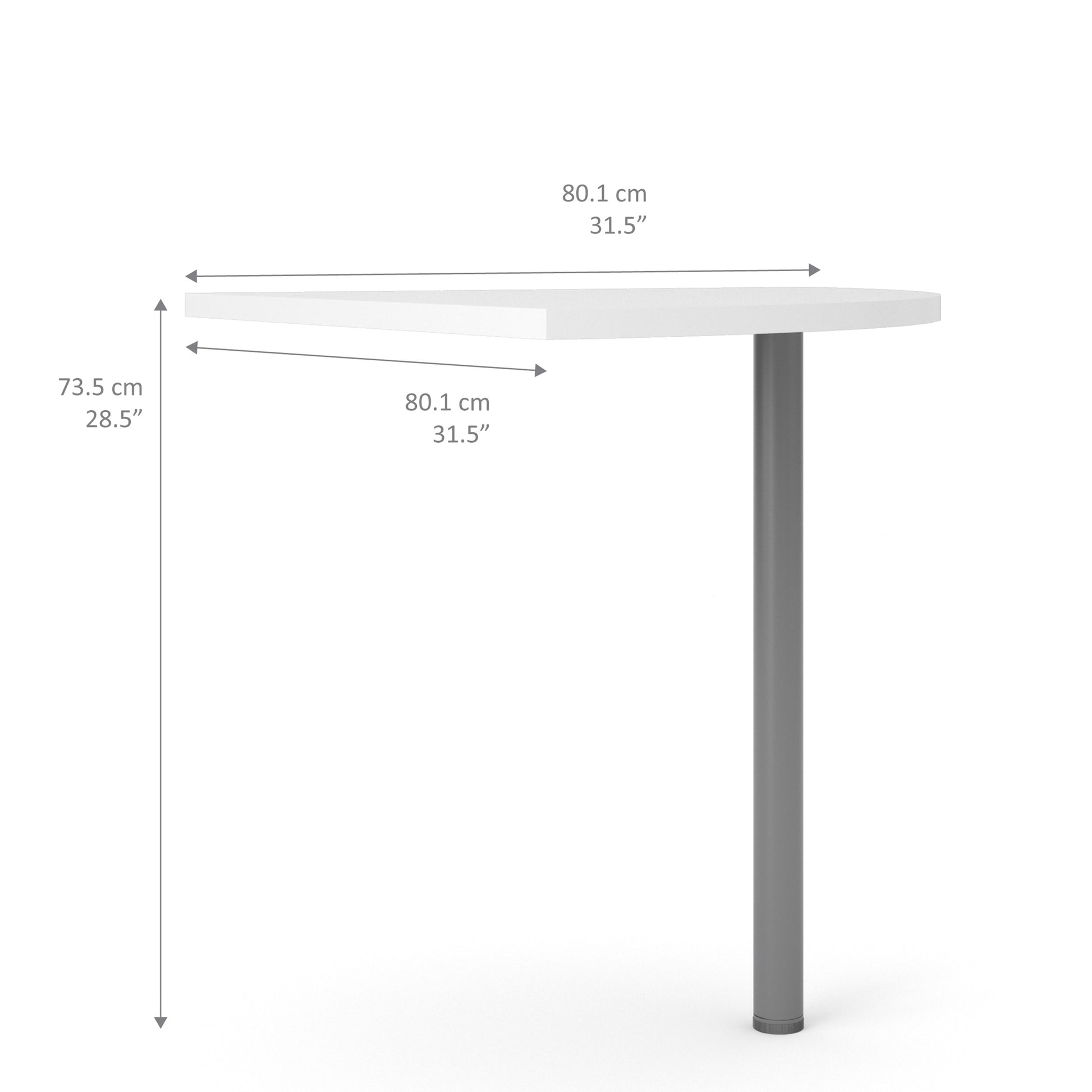 Prima  Corner desk top in Oak with White legs