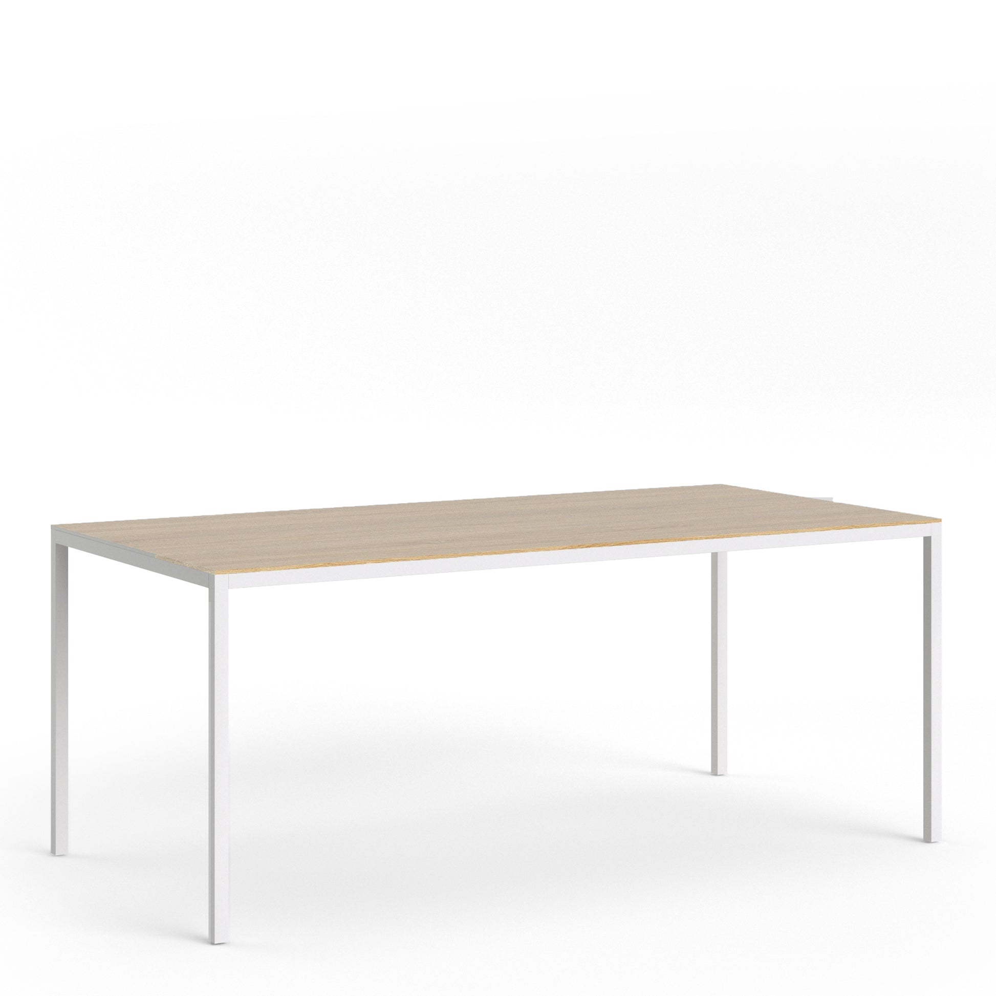 Family  Dining Table 180cm Oak Table Top with White Legs