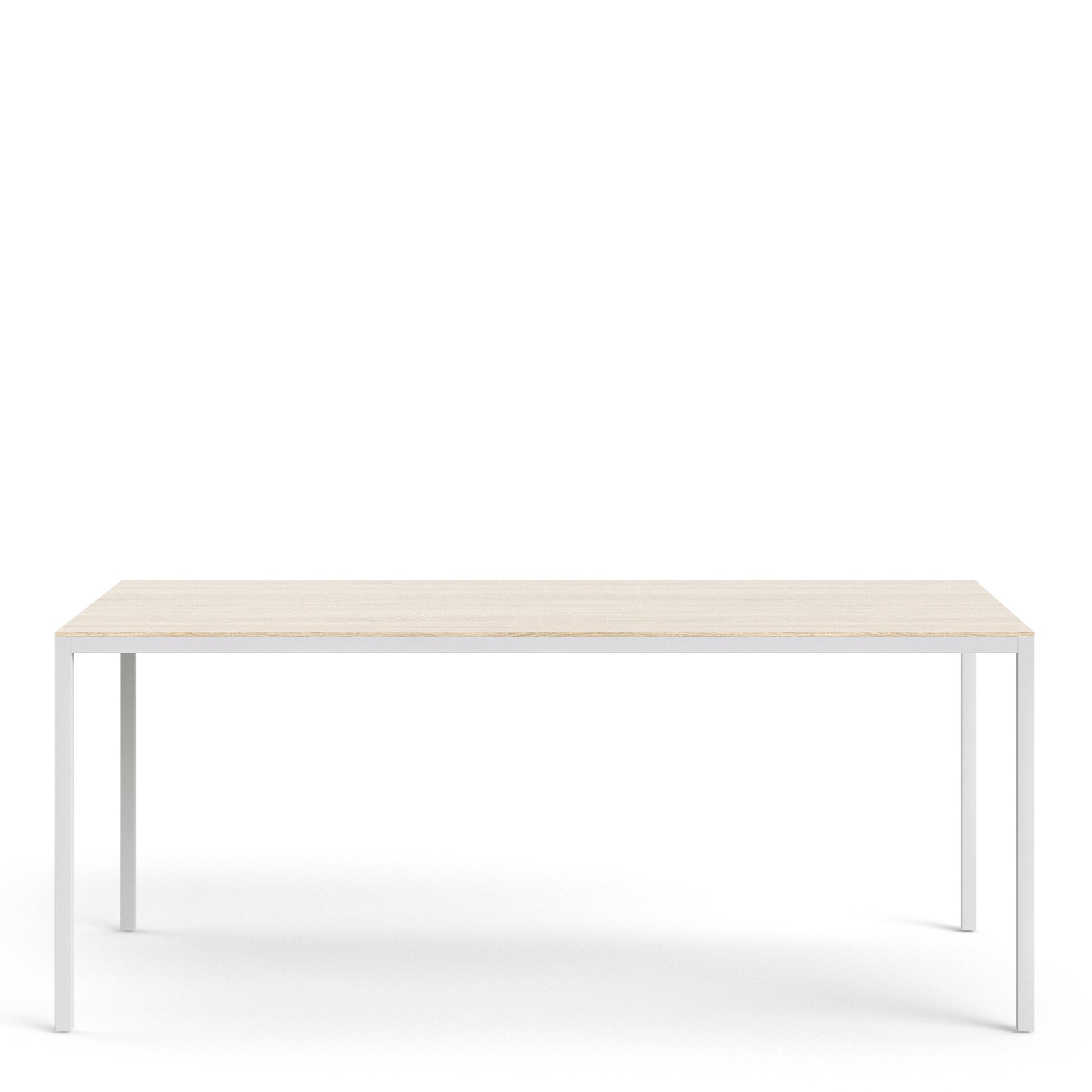 Family  Dining Table 180cm Oak Table Top with White Legs