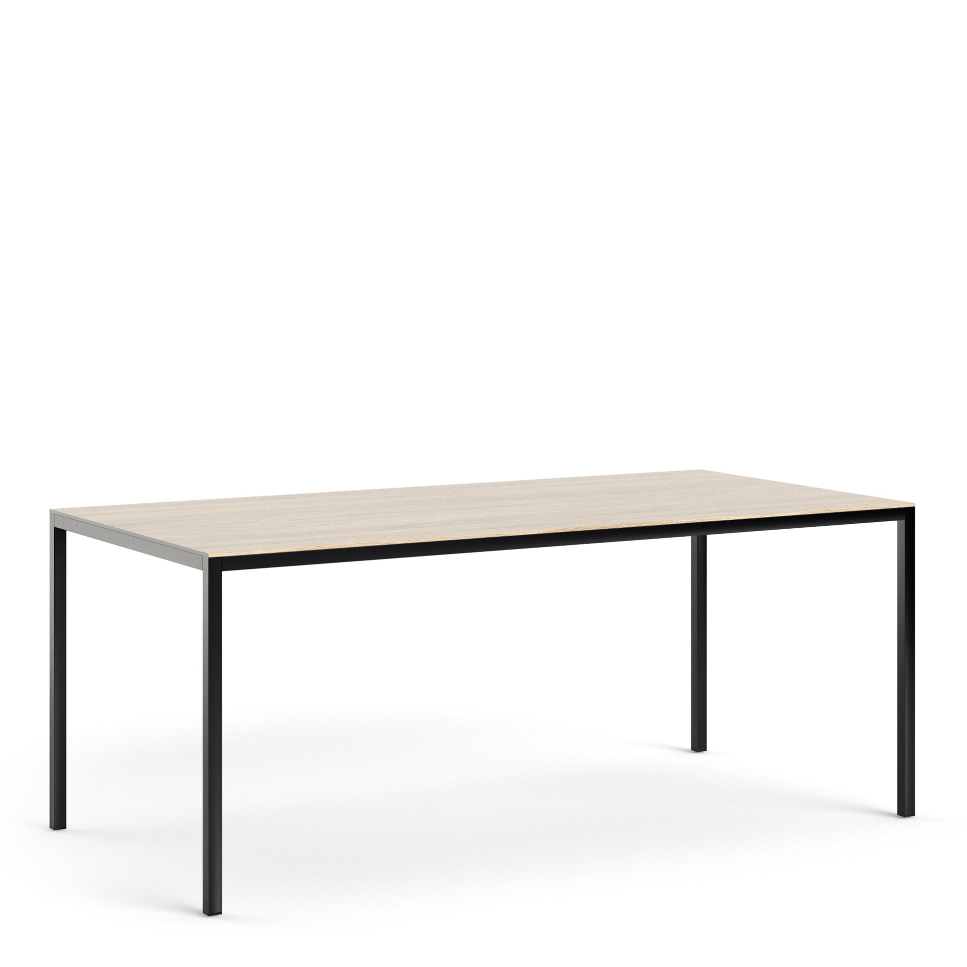 Family  Dining Table 180cm Oak Table Top with Black Legs