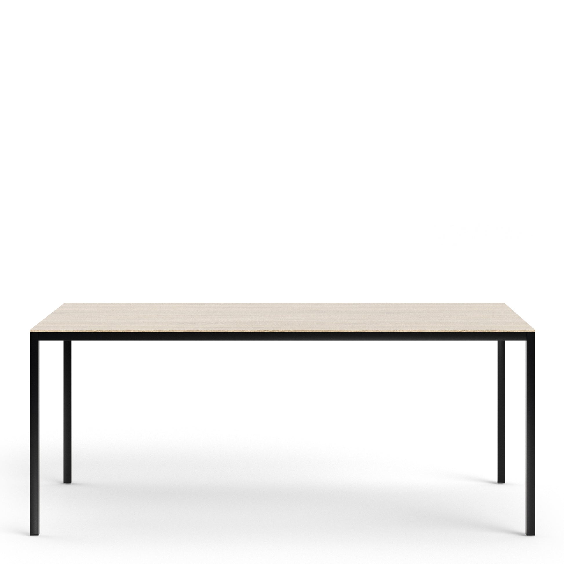 Family  Dining Table 180cm Oak Table Top with Black Legs