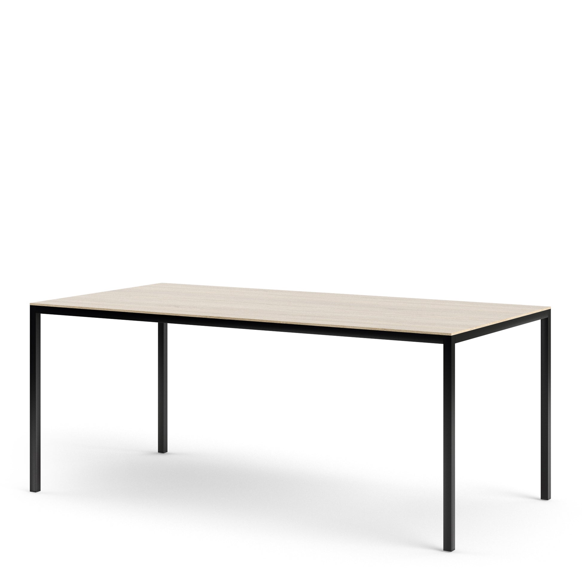 Family  Dining Table 180cm Oak Table Top with Black Legs