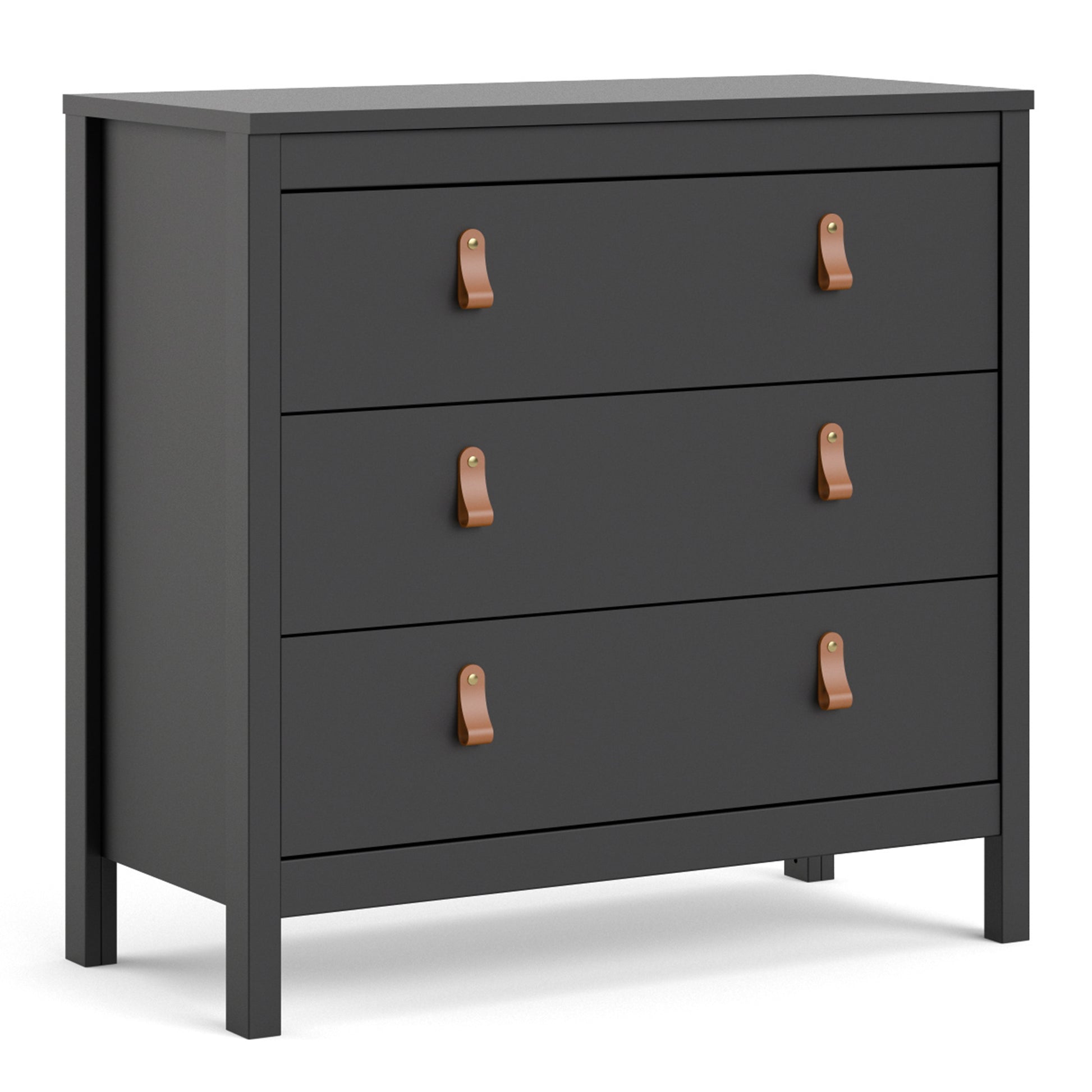 Barcelona  Chest 3 drawers in Matt Black