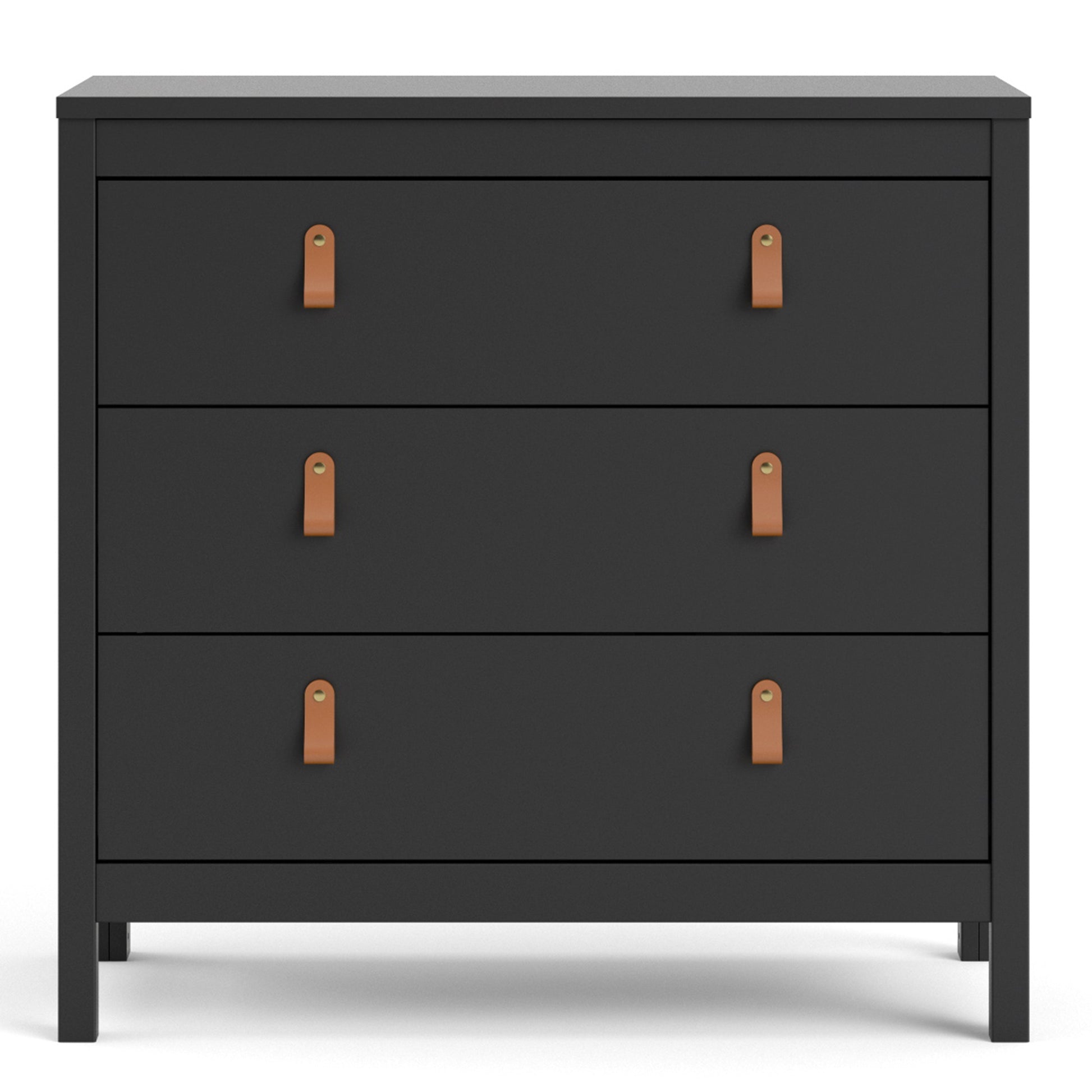 Barcelona  Chest 3 drawers in Matt Black