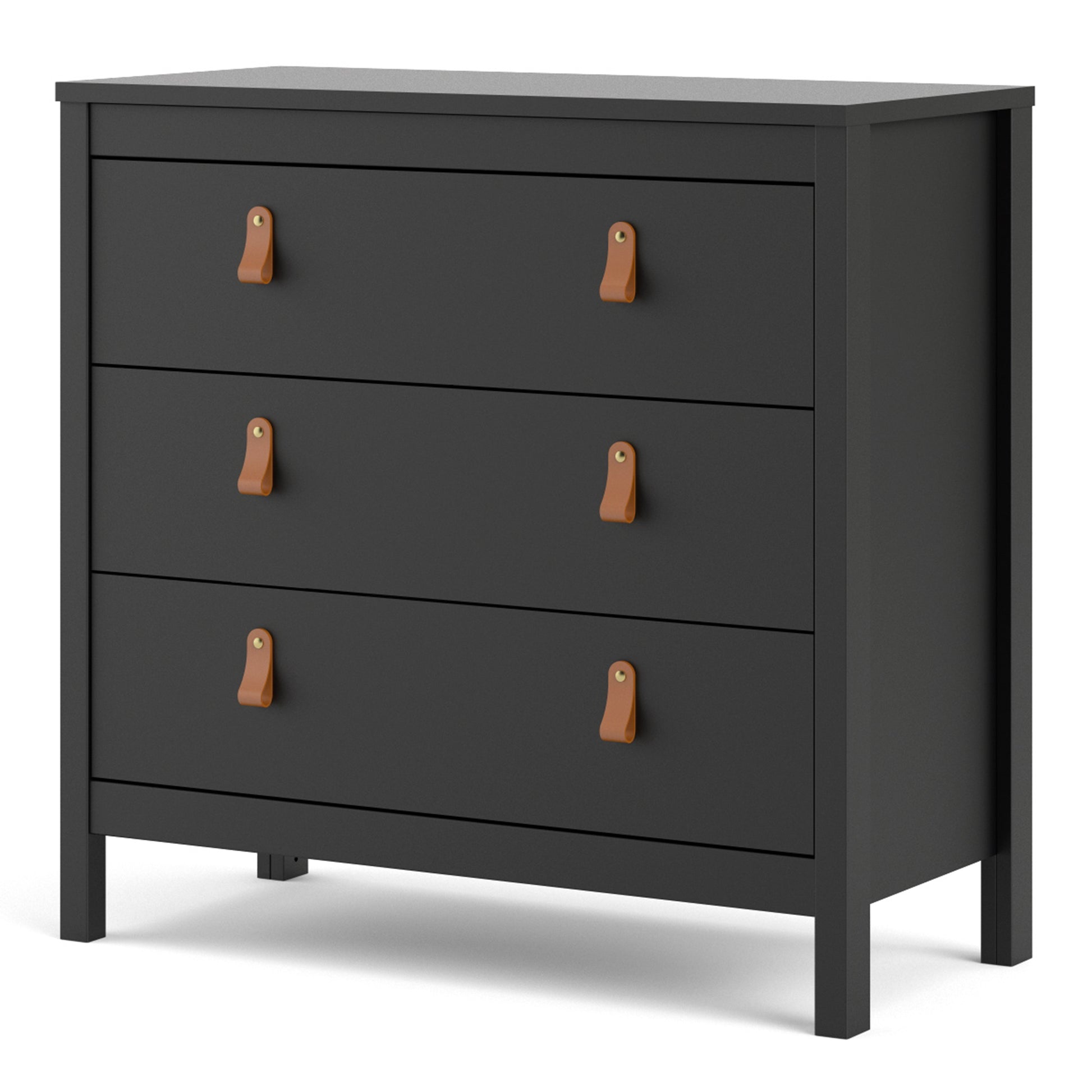Barcelona  Chest 3 drawers in Matt Black