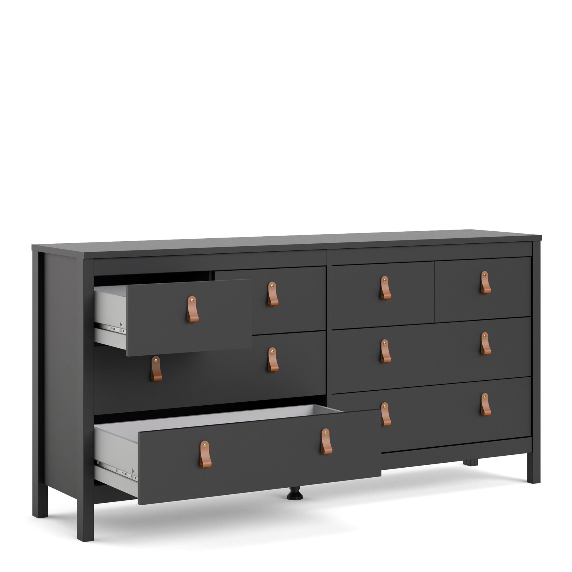 Barcelona  Double dresser 4+4 drawers in Matt Black