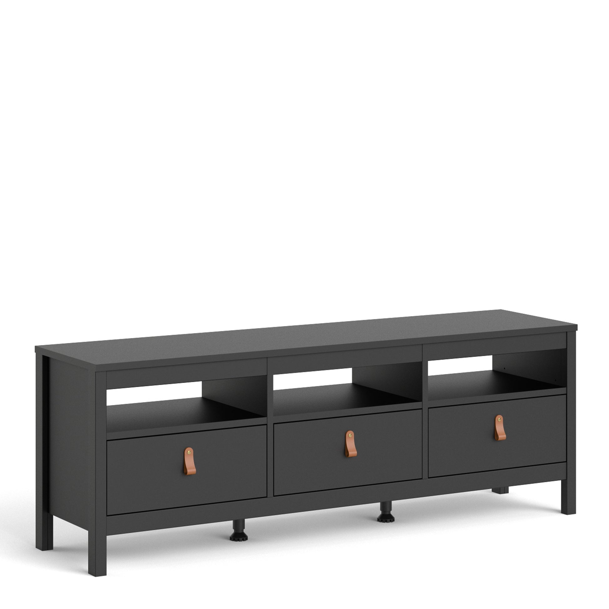 Barcelona  Tv-unit 3 drawers in Matt Black