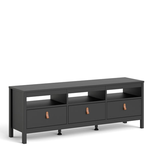 Barcelona  Tv-unit 3 drawers in Matt Black