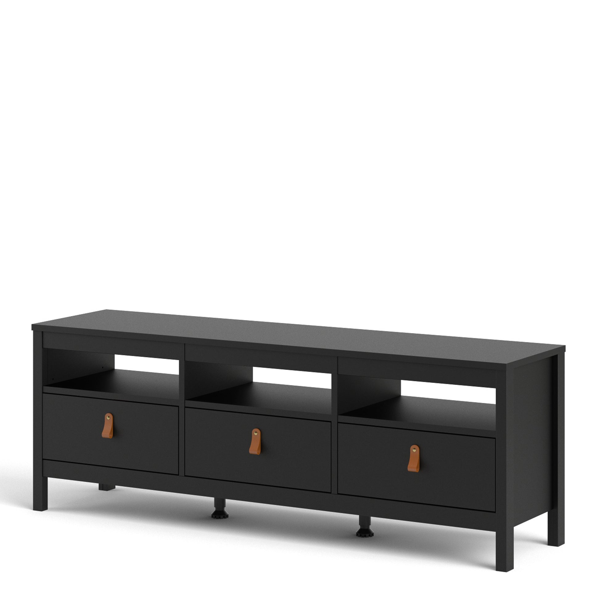 Barcelona  Tv-unit 3 drawers in Matt Black