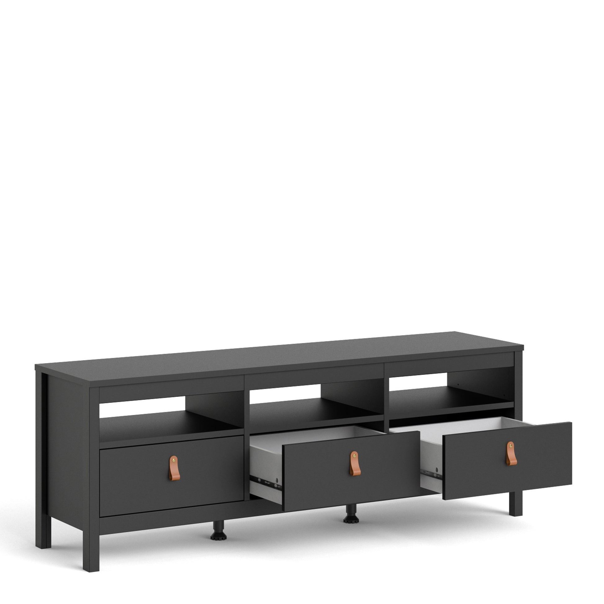 Barcelona  Tv-unit 3 drawers in Matt Black