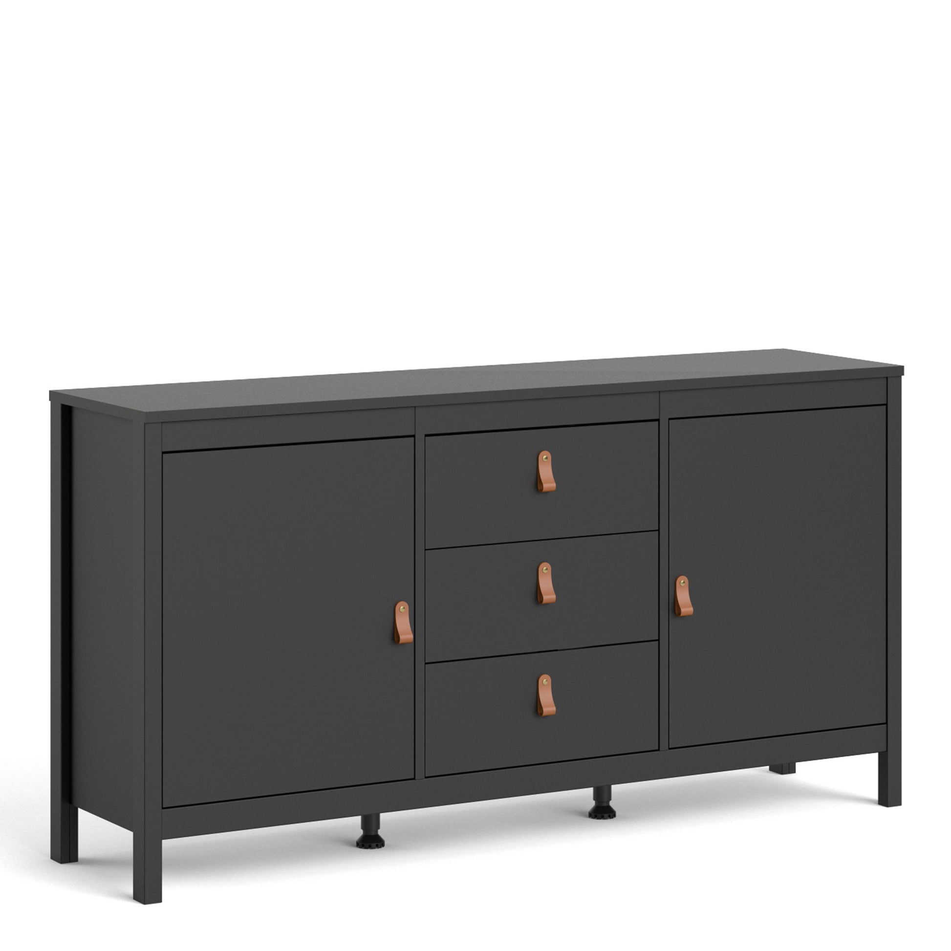 Barcelona  Sideboard 2 doors + 3 drawers in Matt Black