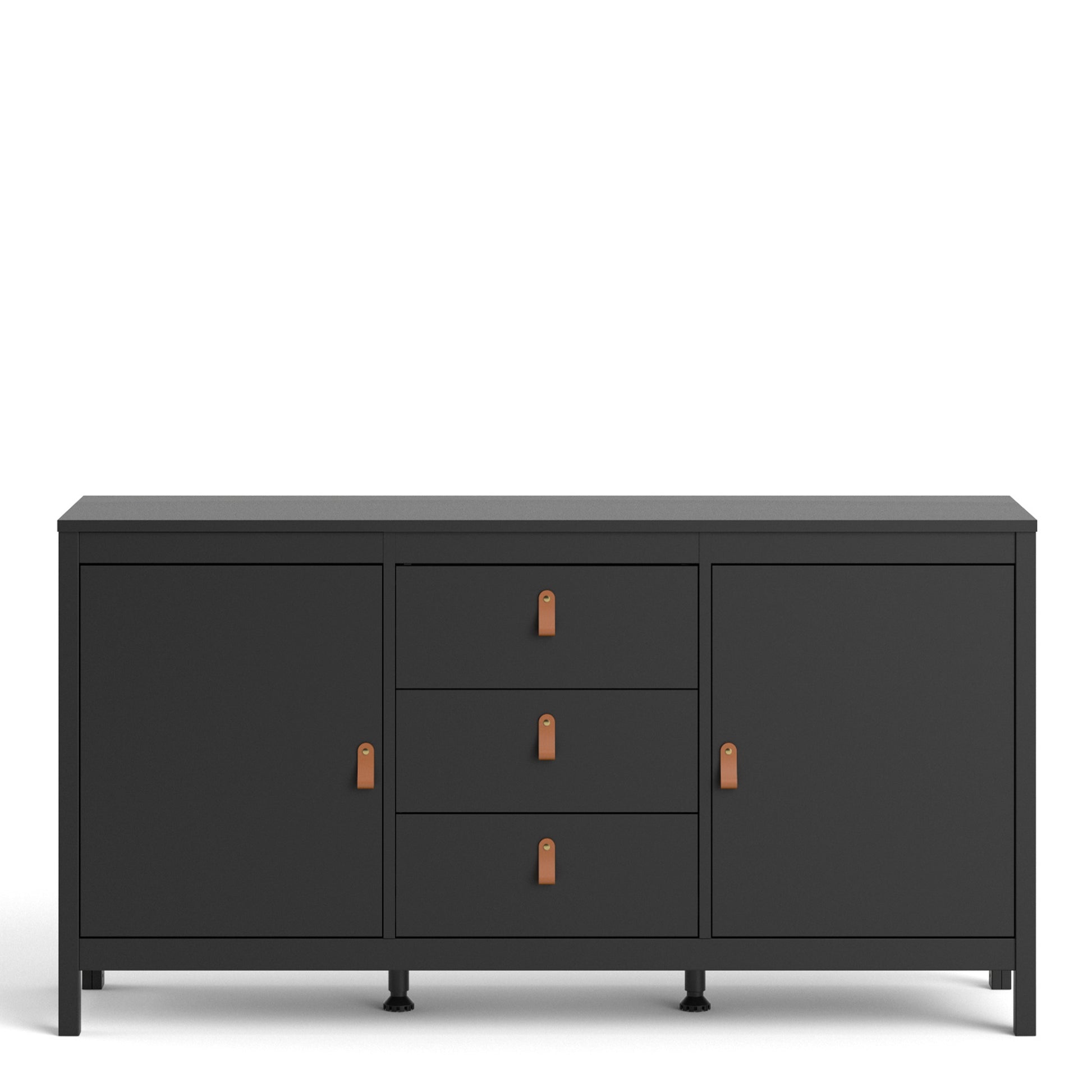 Barcelona  Sideboard 2 doors + 3 drawers in Matt Black