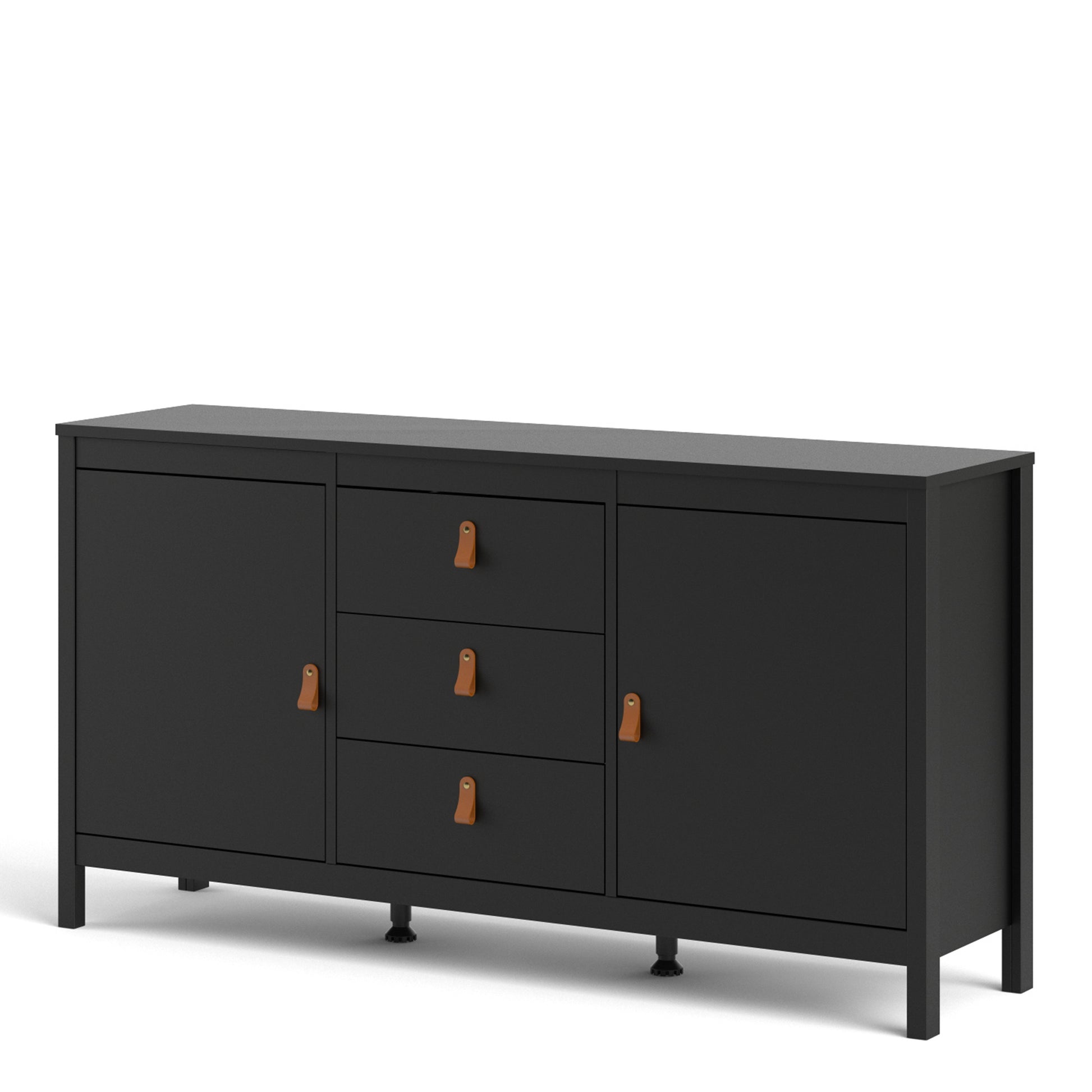 Barcelona  Sideboard 2 doors + 3 drawers in Matt Black