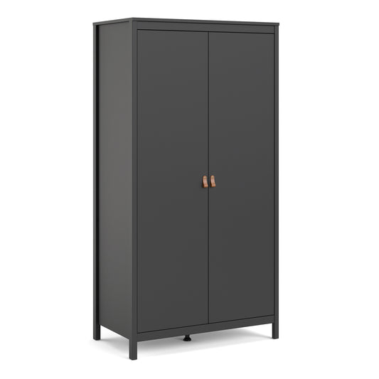 Barcelona  Wardrobe with 2 doors in Matt Black