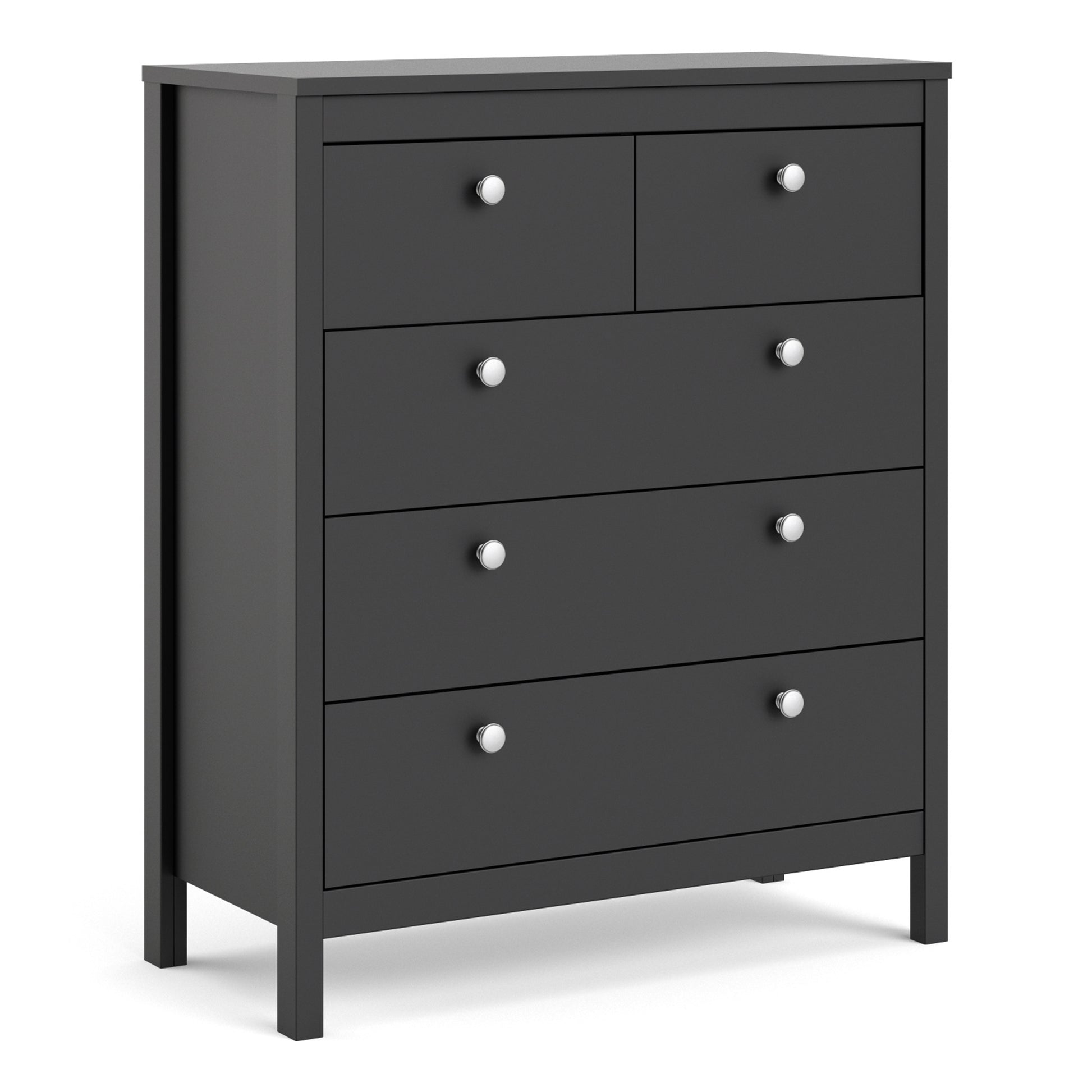 Madrid  Chest 3+2 drawers in Matt Black