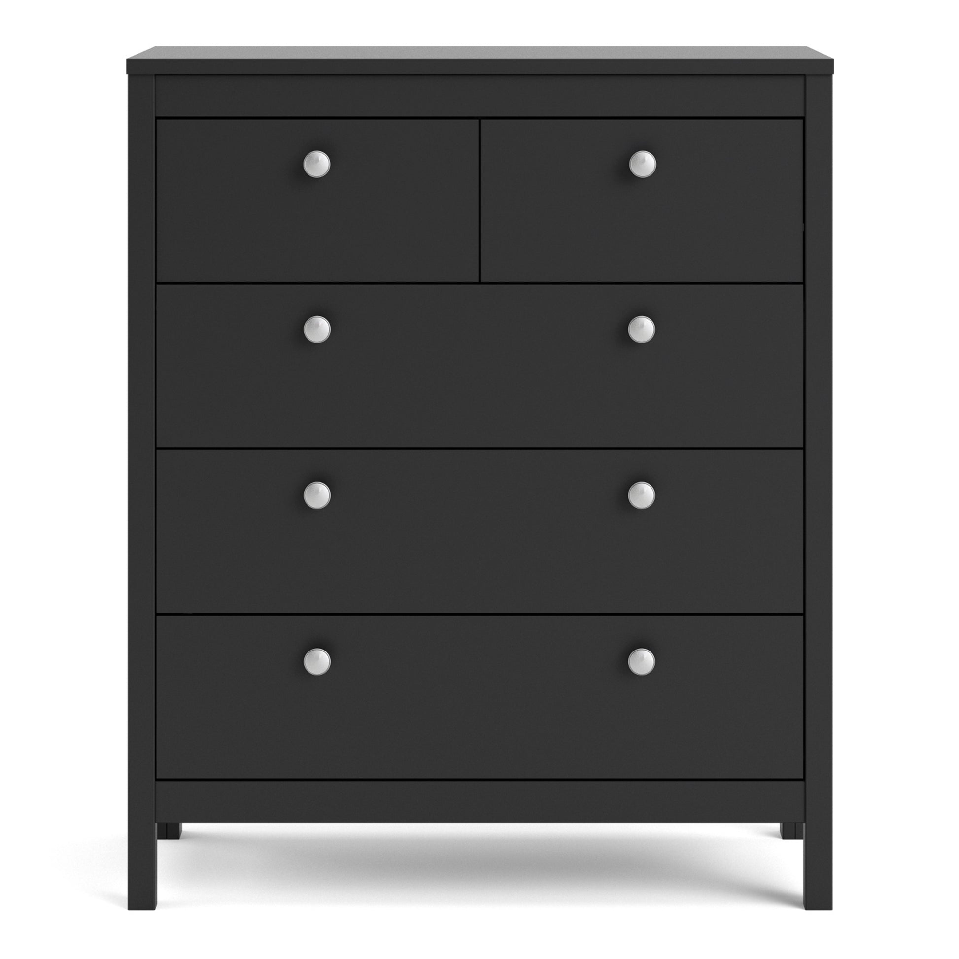 Madrid  Chest 3+2 drawers in Matt Black