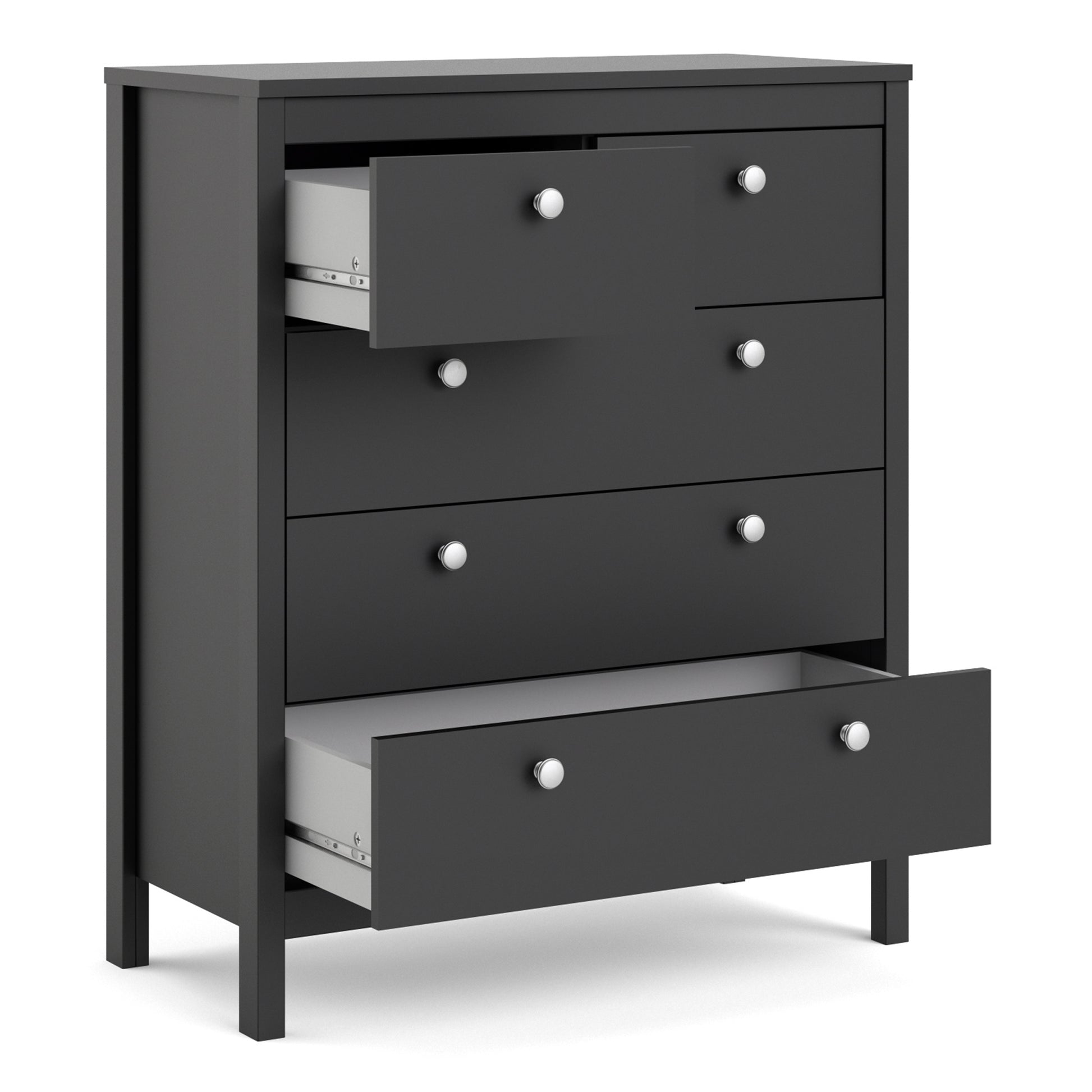 Madrid  Chest 3+2 drawers in Matt Black