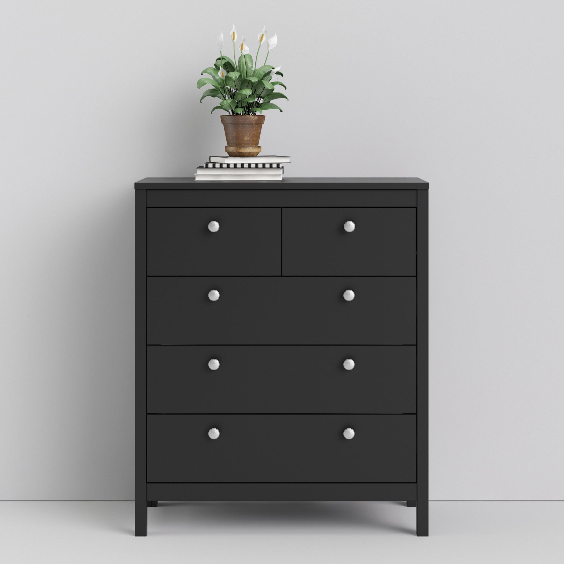 Madrid  Chest 3+2 drawers in Matt Black