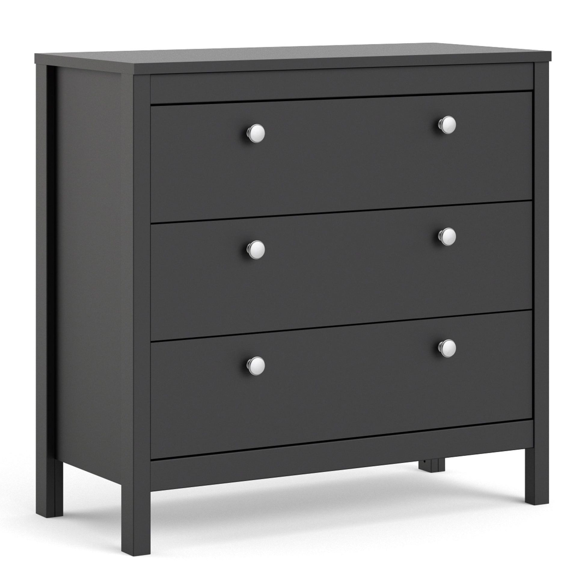 Madrid  Chest 3 drawers in Matt Black