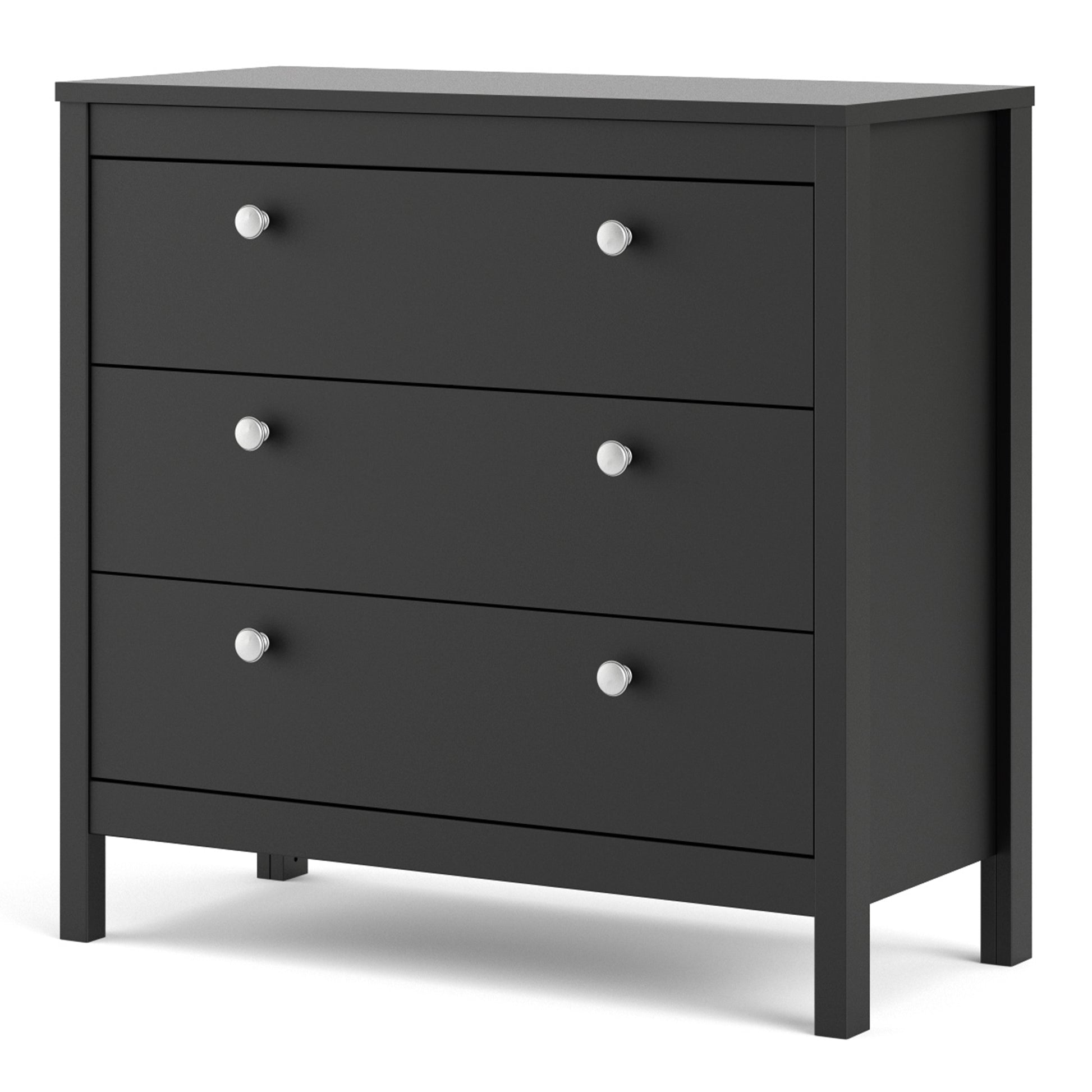 Madrid  Chest 3 drawers in Matt Black