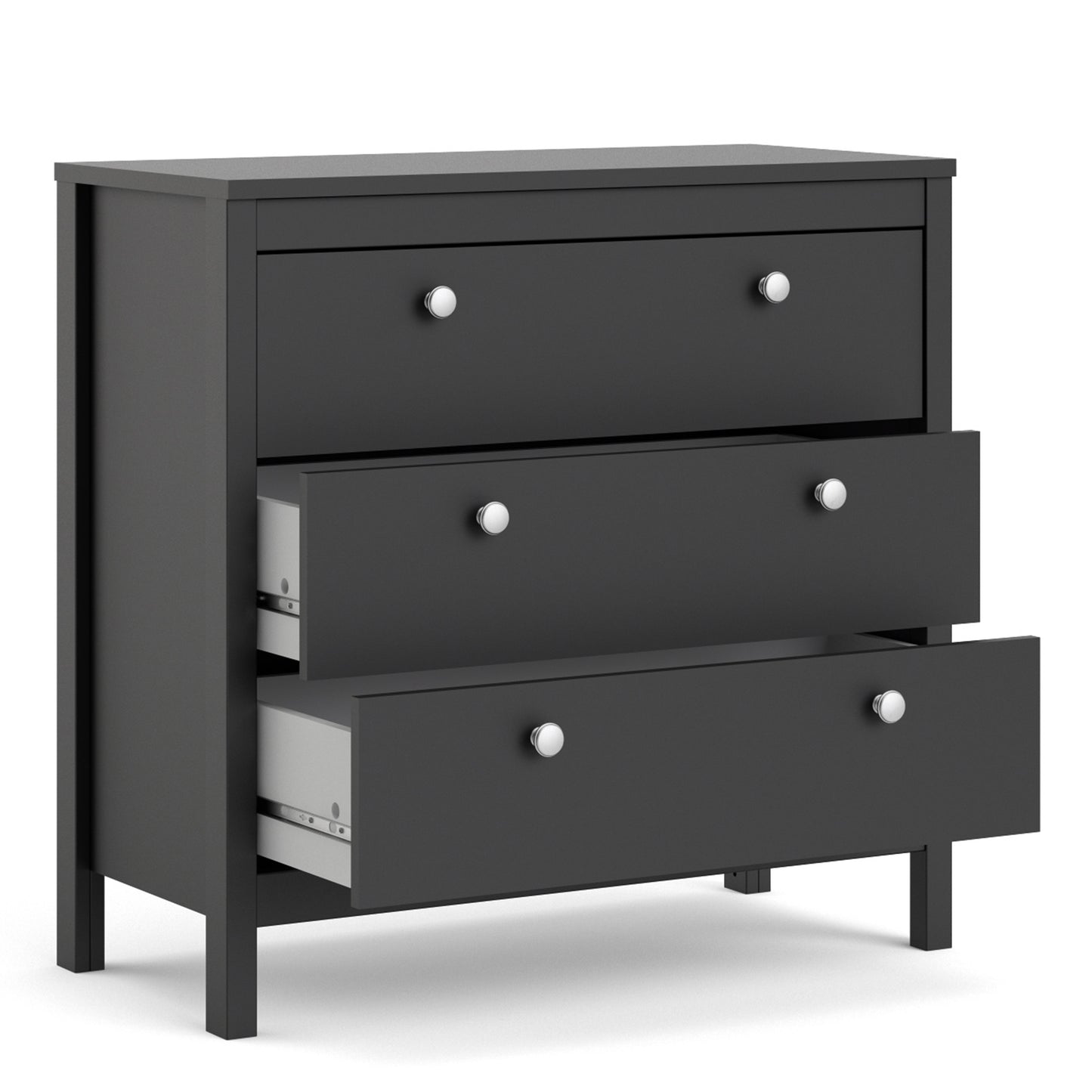Madrid  Chest 3 drawers in Matt Black