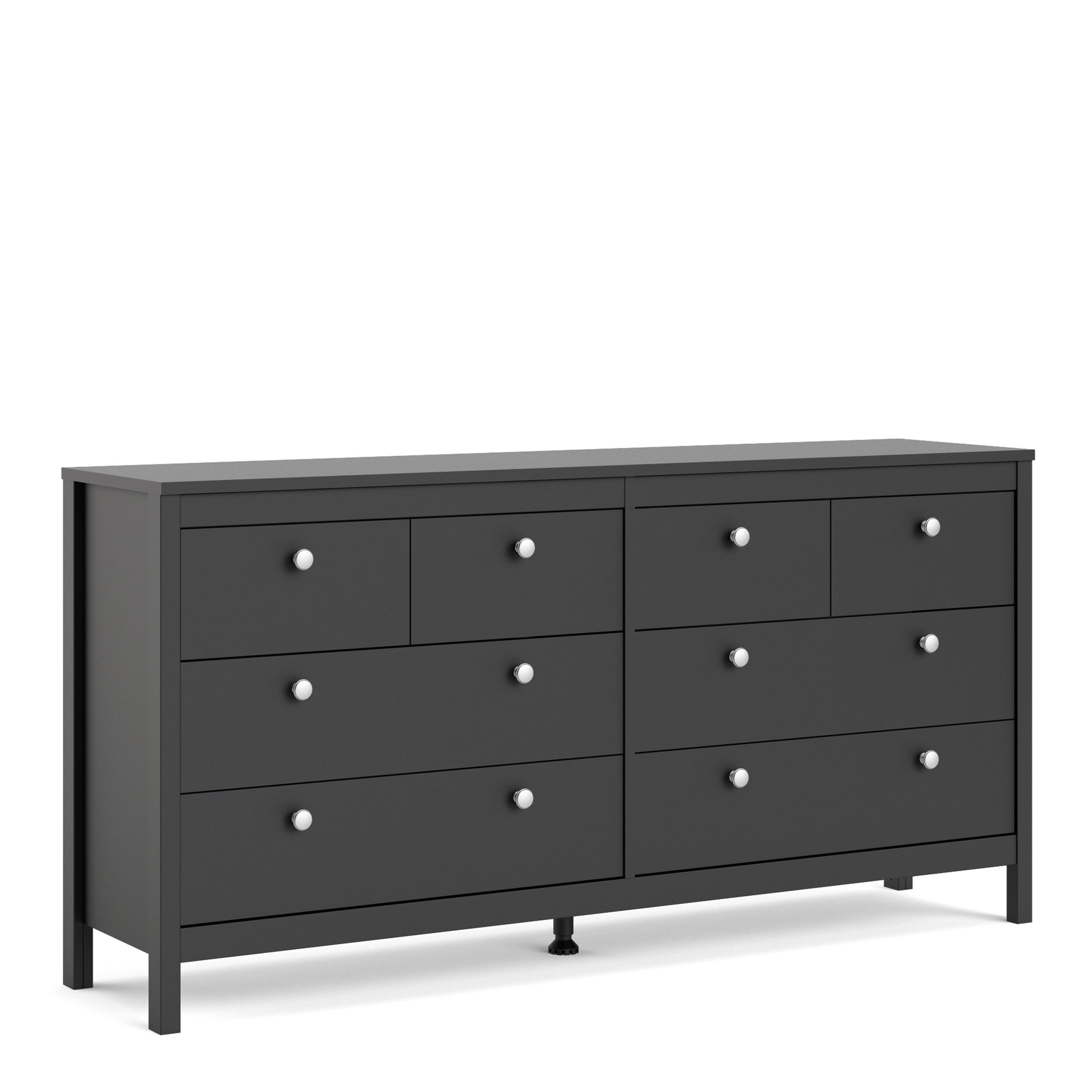 Madrid  Double dresser 4+4 drawers in Matt Black