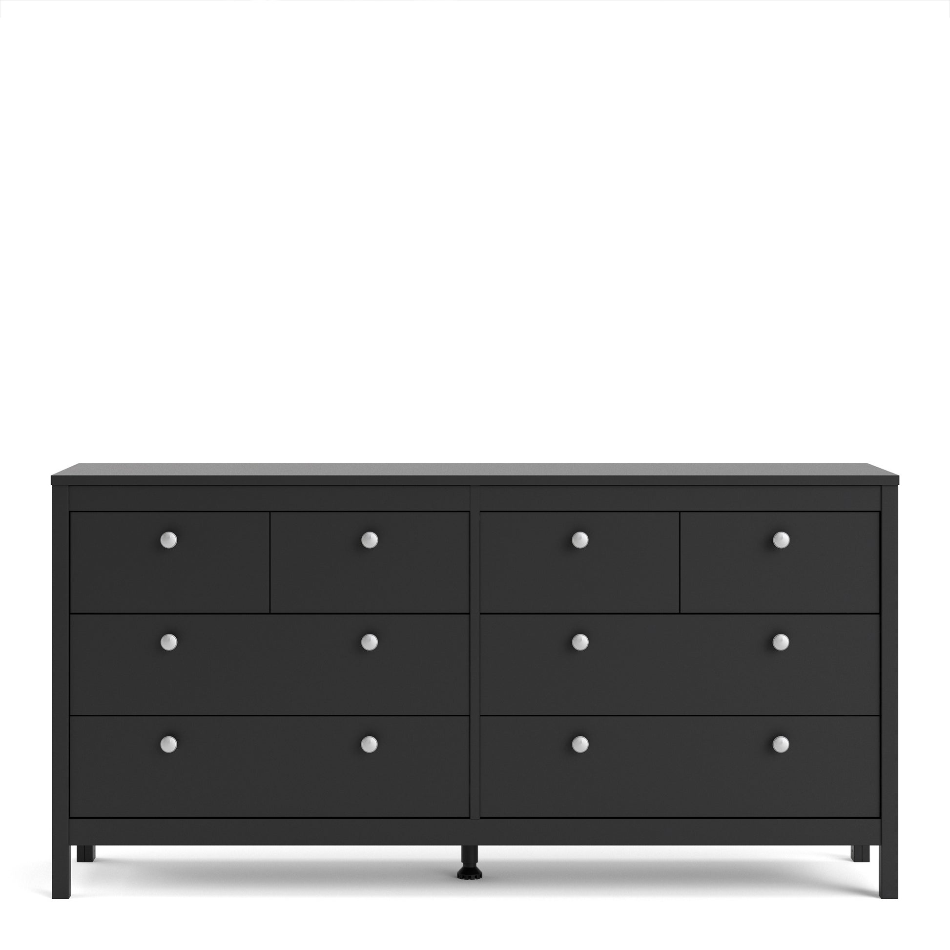 Madrid  Double dresser 4+4 drawers in Matt Black